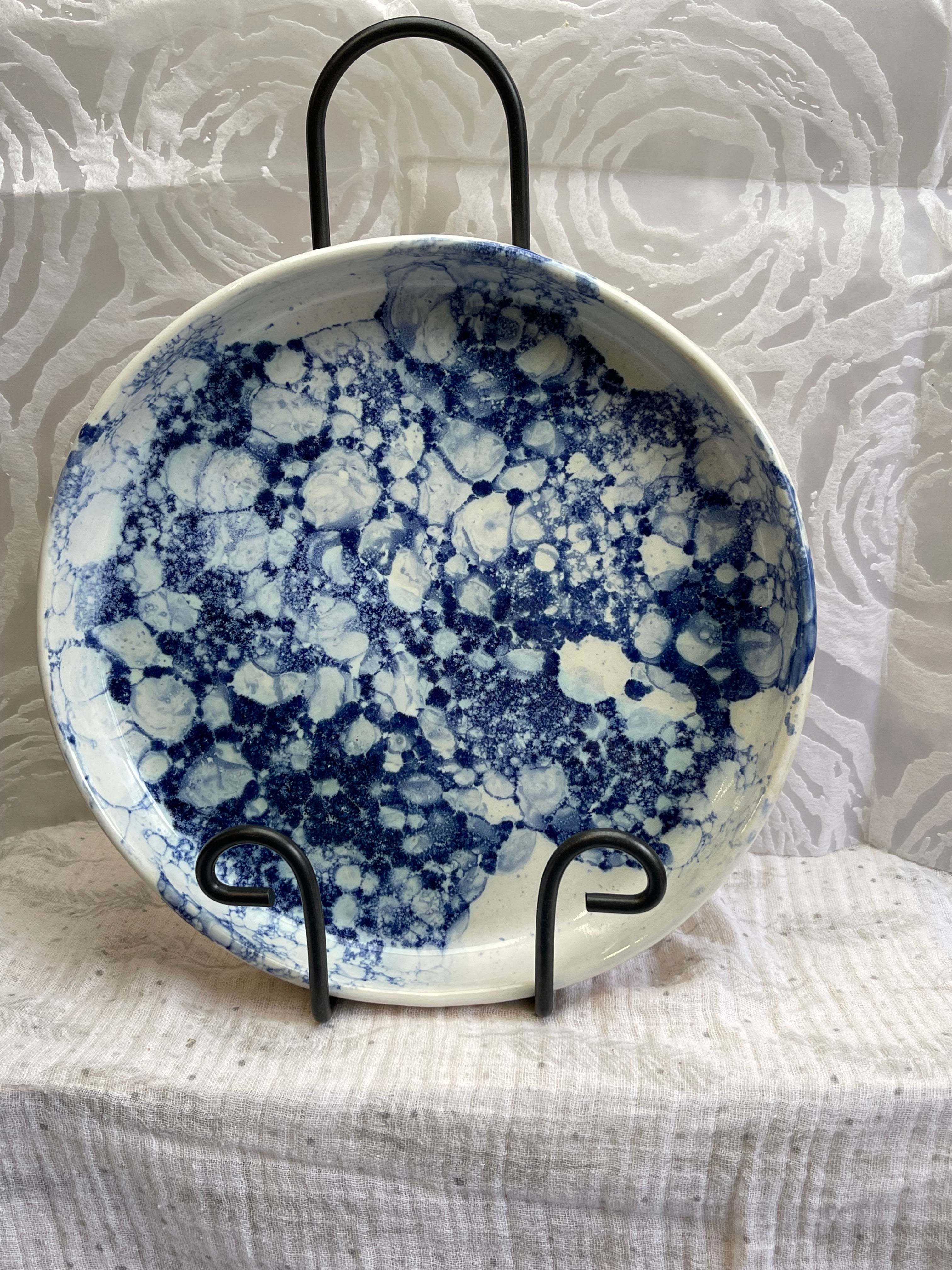 Plate: ‘Blue Bubbles’