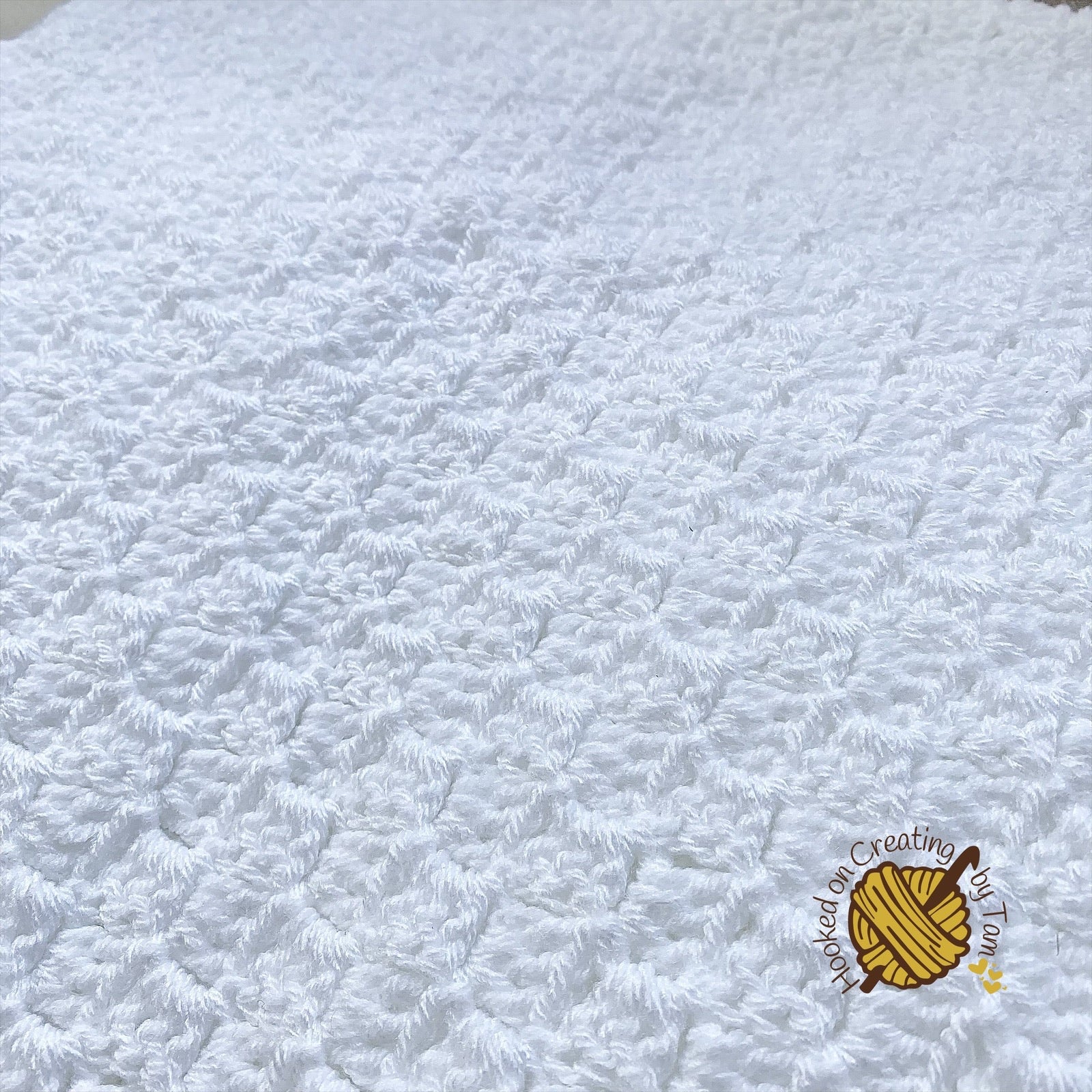 Handmade | Crochet | C2C | Baby Blanket | Lap Blanket | White