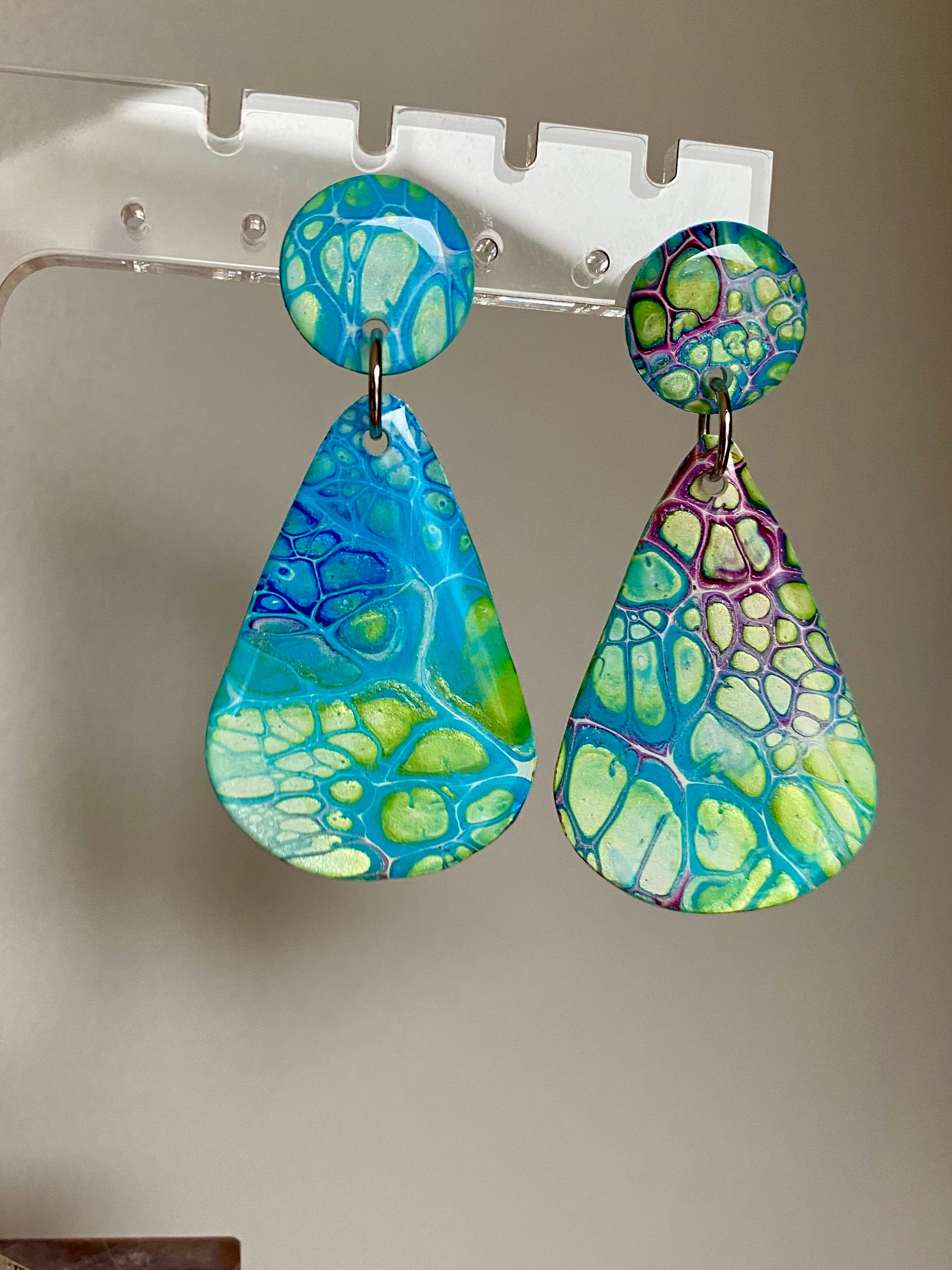 Unmatched Arty Stud Dangle Earrings
