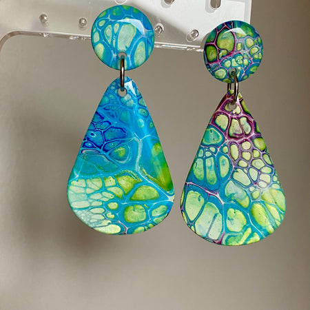 Unmatched Arty Stud Dangle Earrings