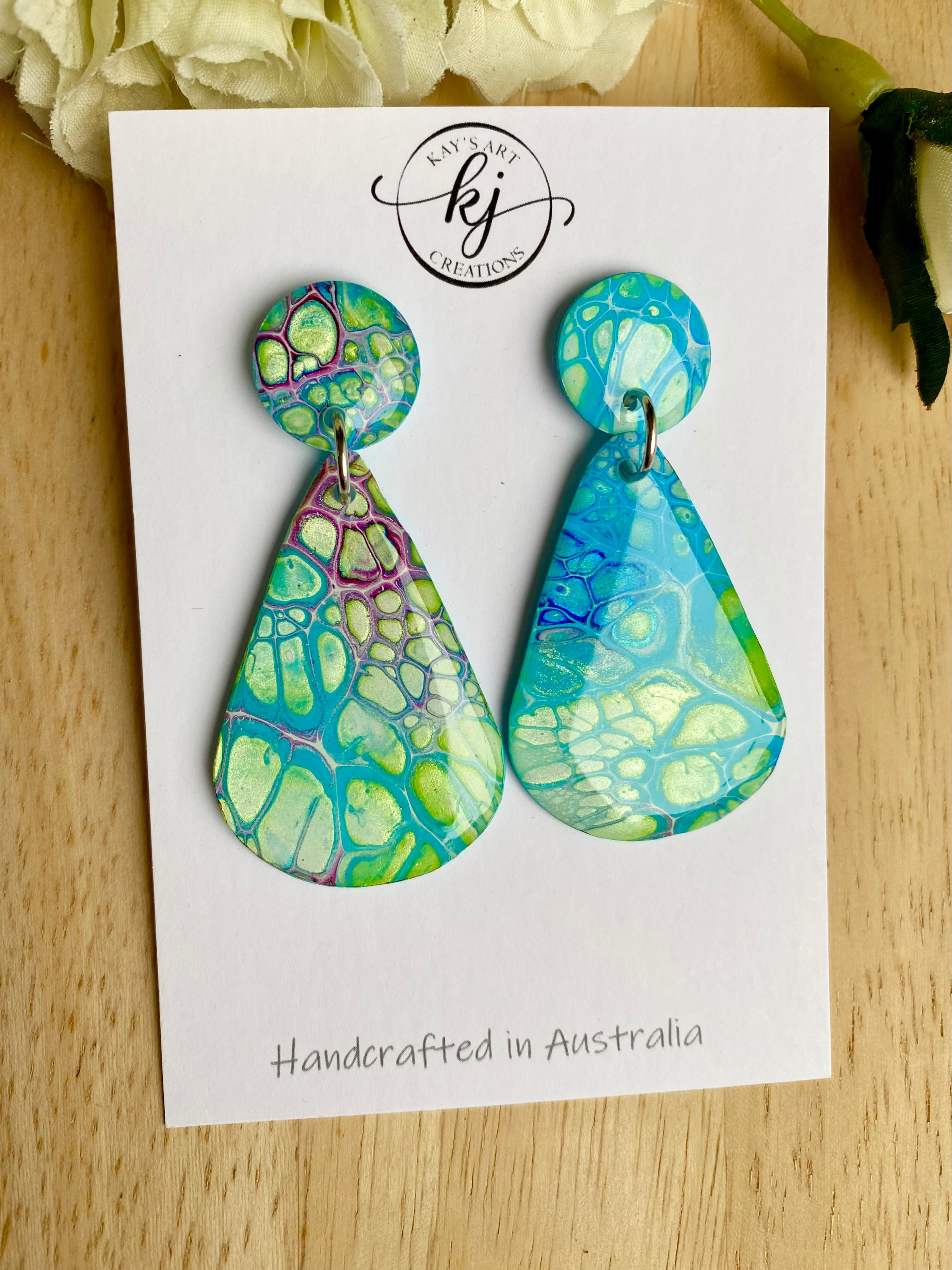 Unmatched Arty Stud Dangle Earrings