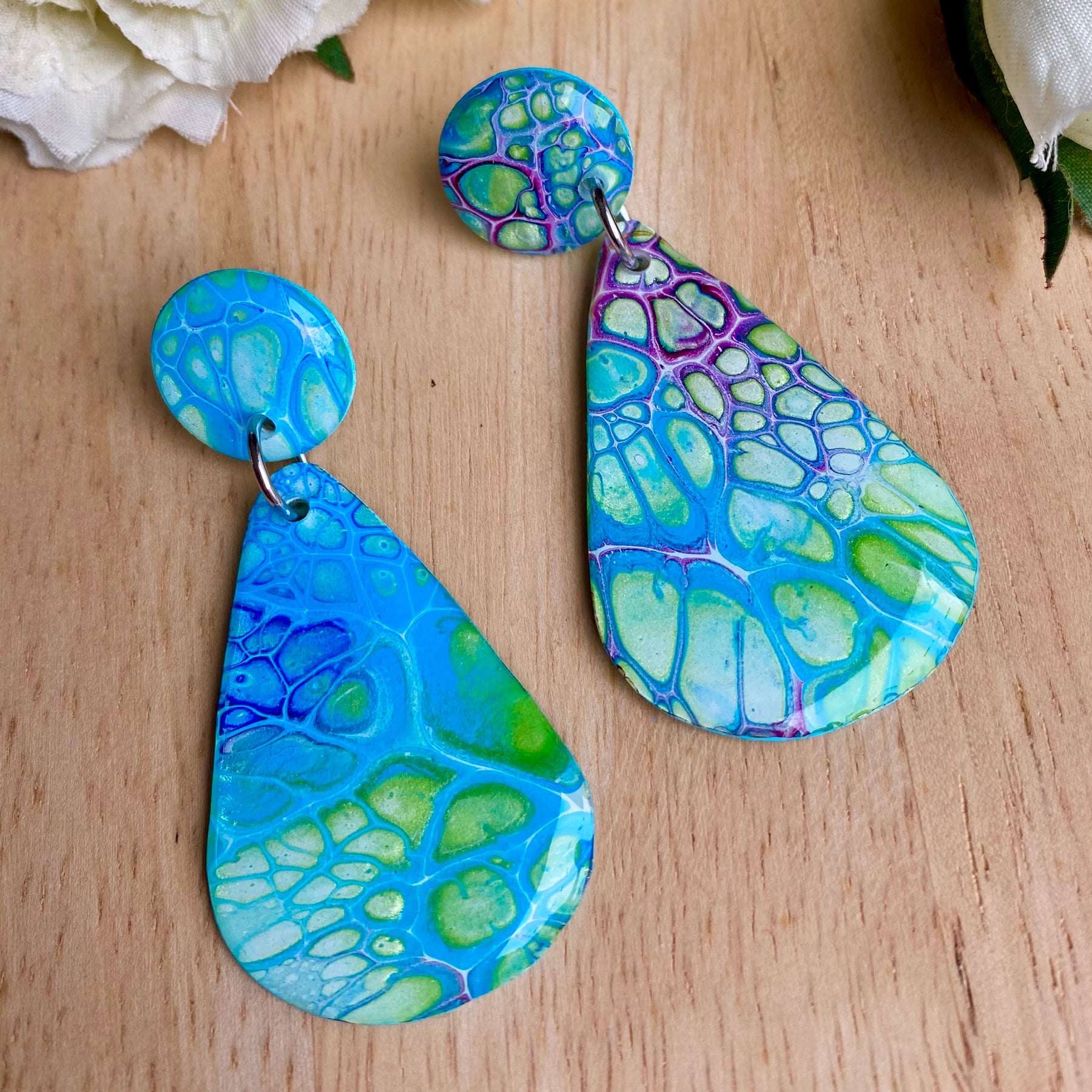 Unmatched Arty Stud Dangle Earrings