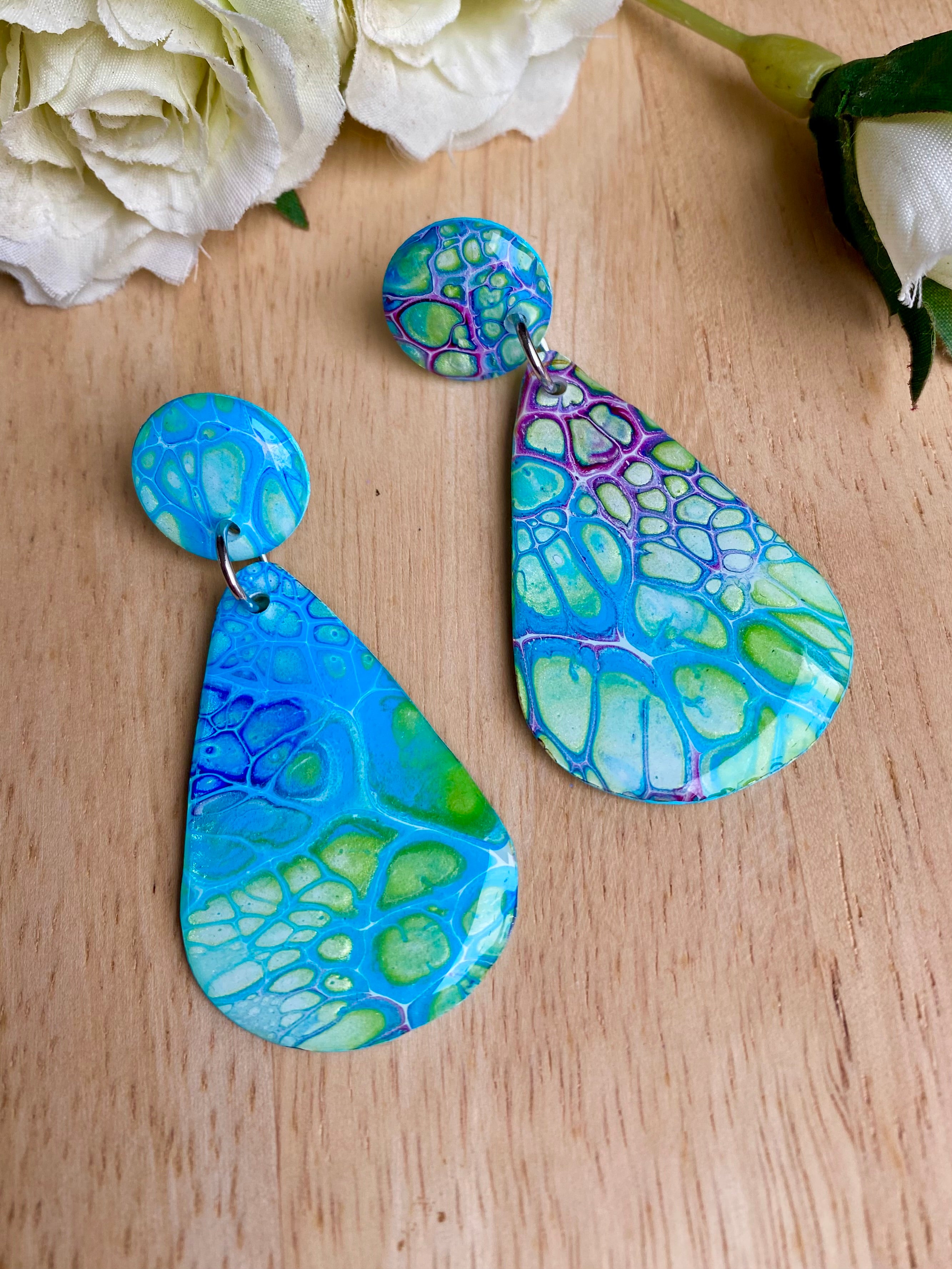 Unmatched Arty Stud Dangle Earrings