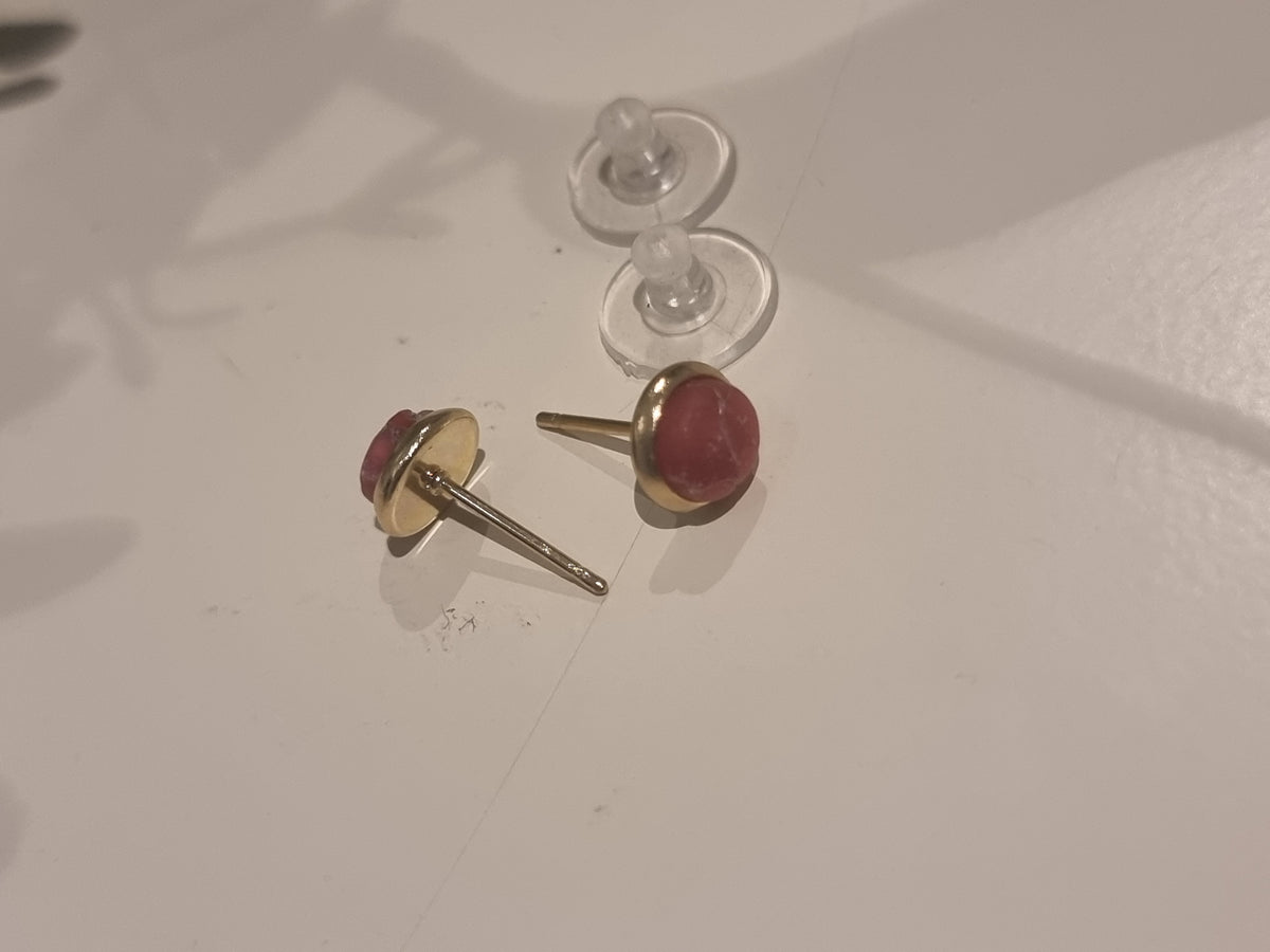 Red Agate Studs