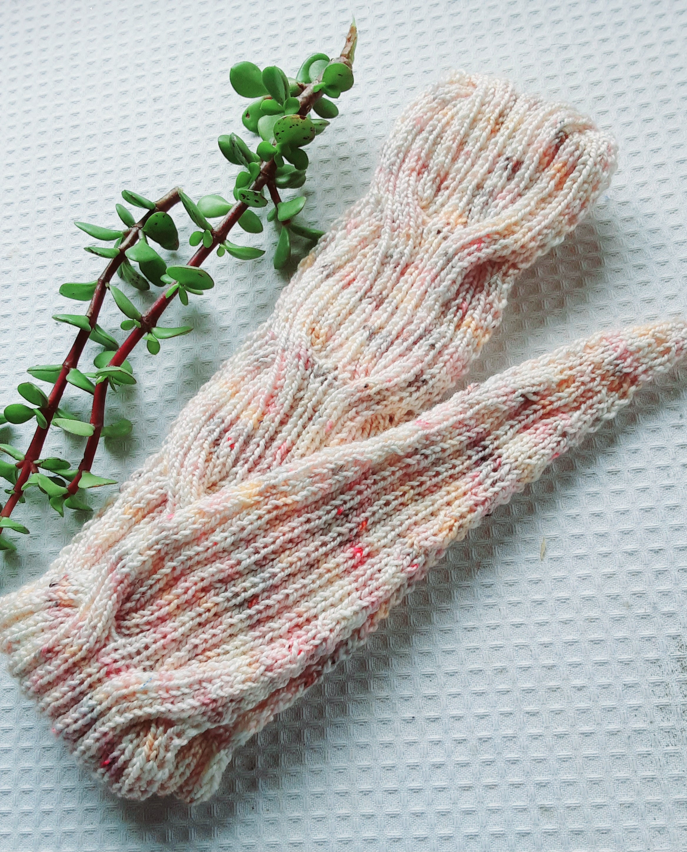 Pure wool handknitted scarfette
