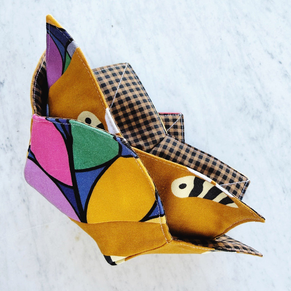 Set of two, bees microwave bowl cosies. Soup and porridge hot bowl holders.