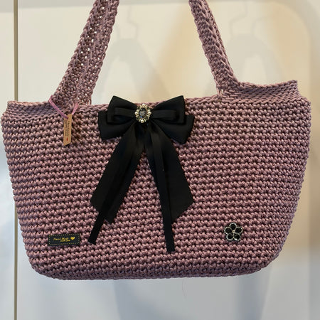 No 1, Blush Crocheted Shopper