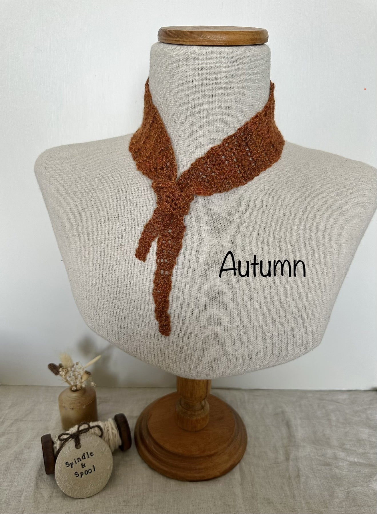 Handspun Crocheted Hair or Neck Ties