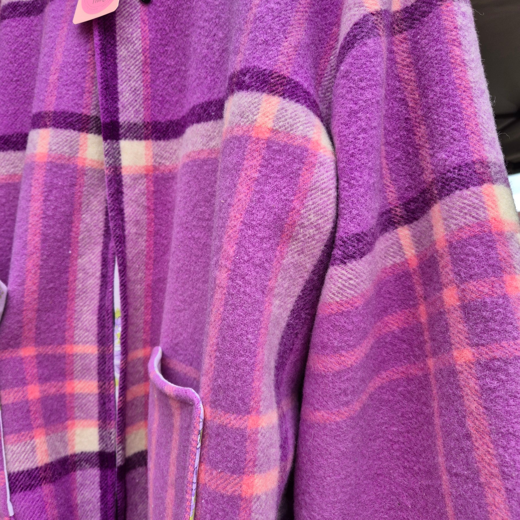 Upcycled woollen blanket jacket size 20