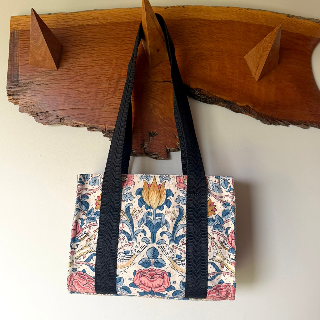 Handmade tote bag | Luggage strap | Floral