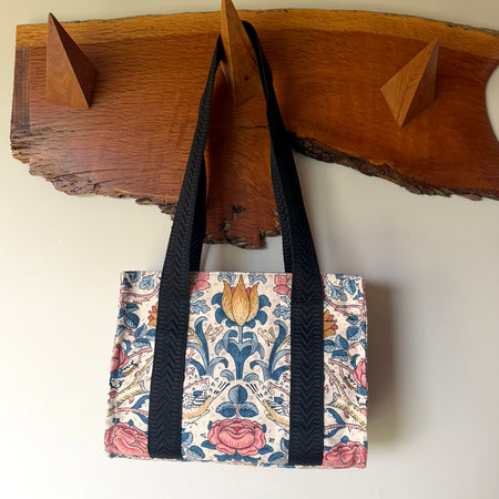 Handmade tote bag | Luggage strap | Floral