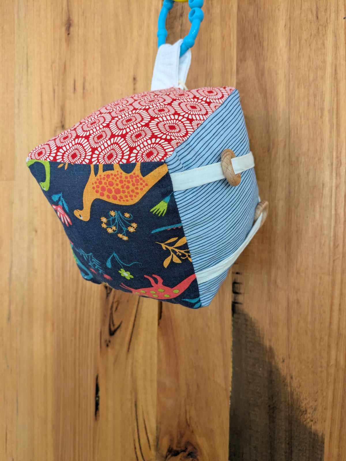 Dinosaur Aztec Soft Baby Cube Toy