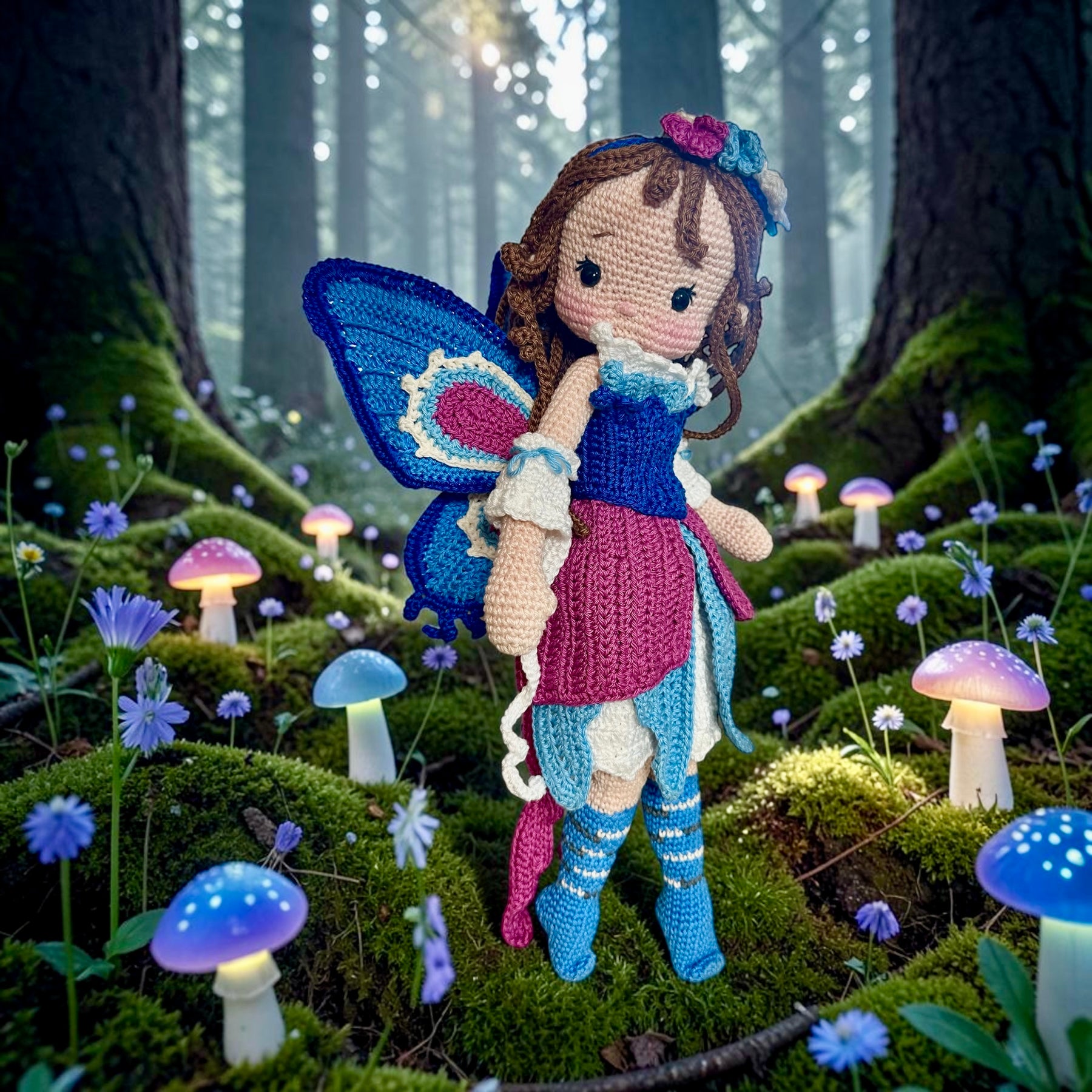 Whimsical Crochet Butterfly Fairy