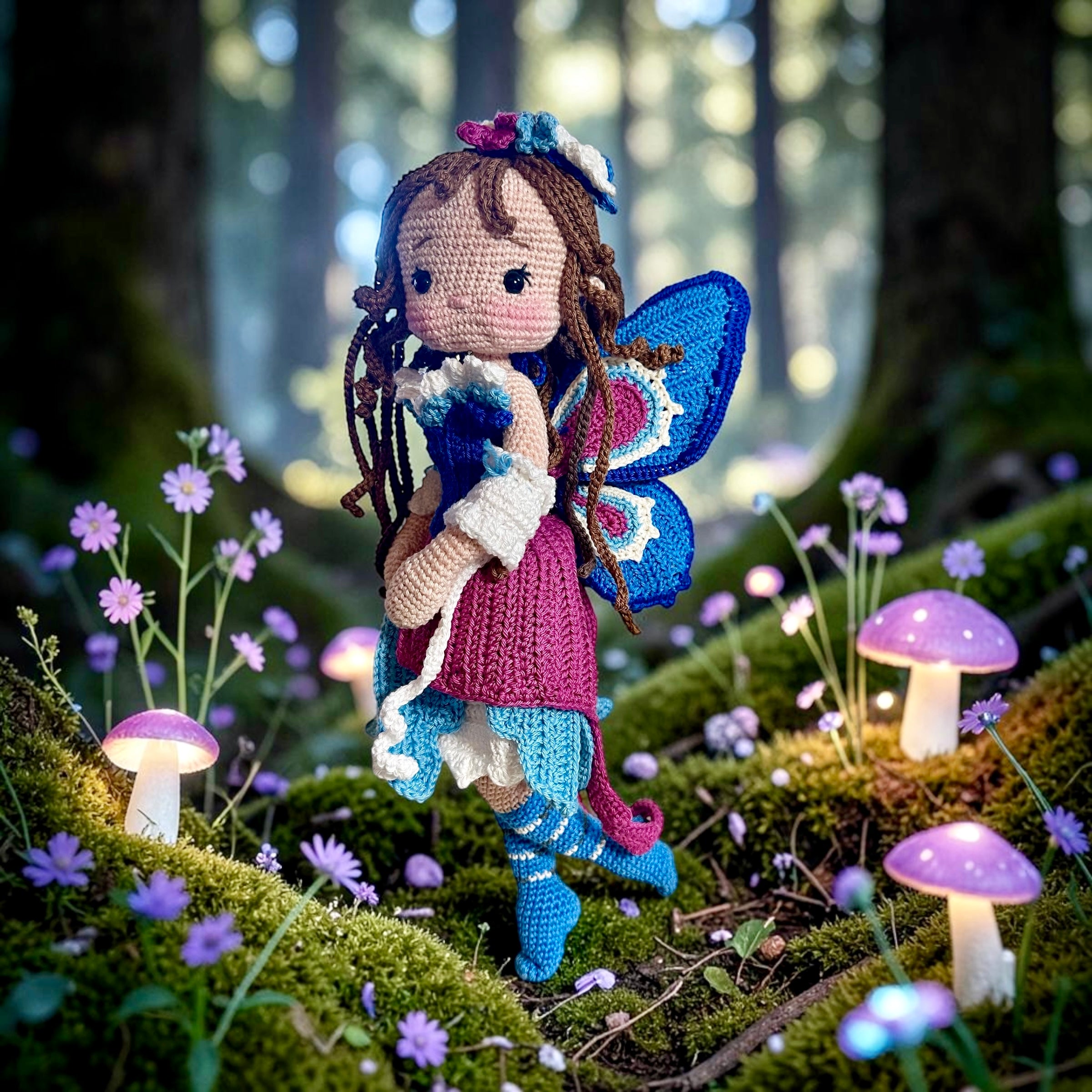 Whimsical Crochet Butterfly Fairy