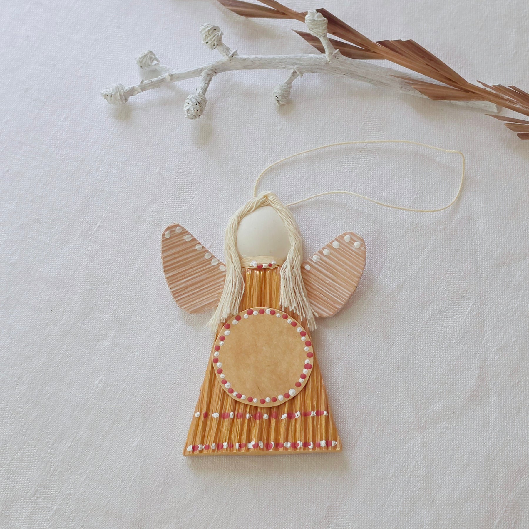 Hello - Palm Angel Christmas Ornament, Set of three