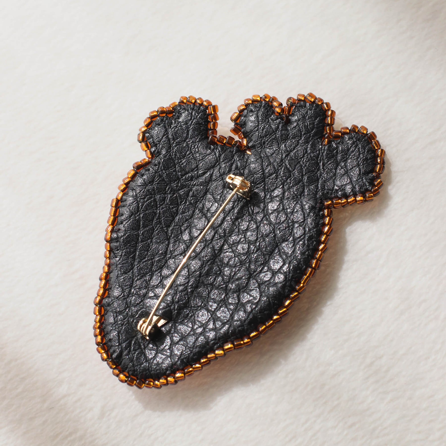 Sacred Heart Embroidered Brooch