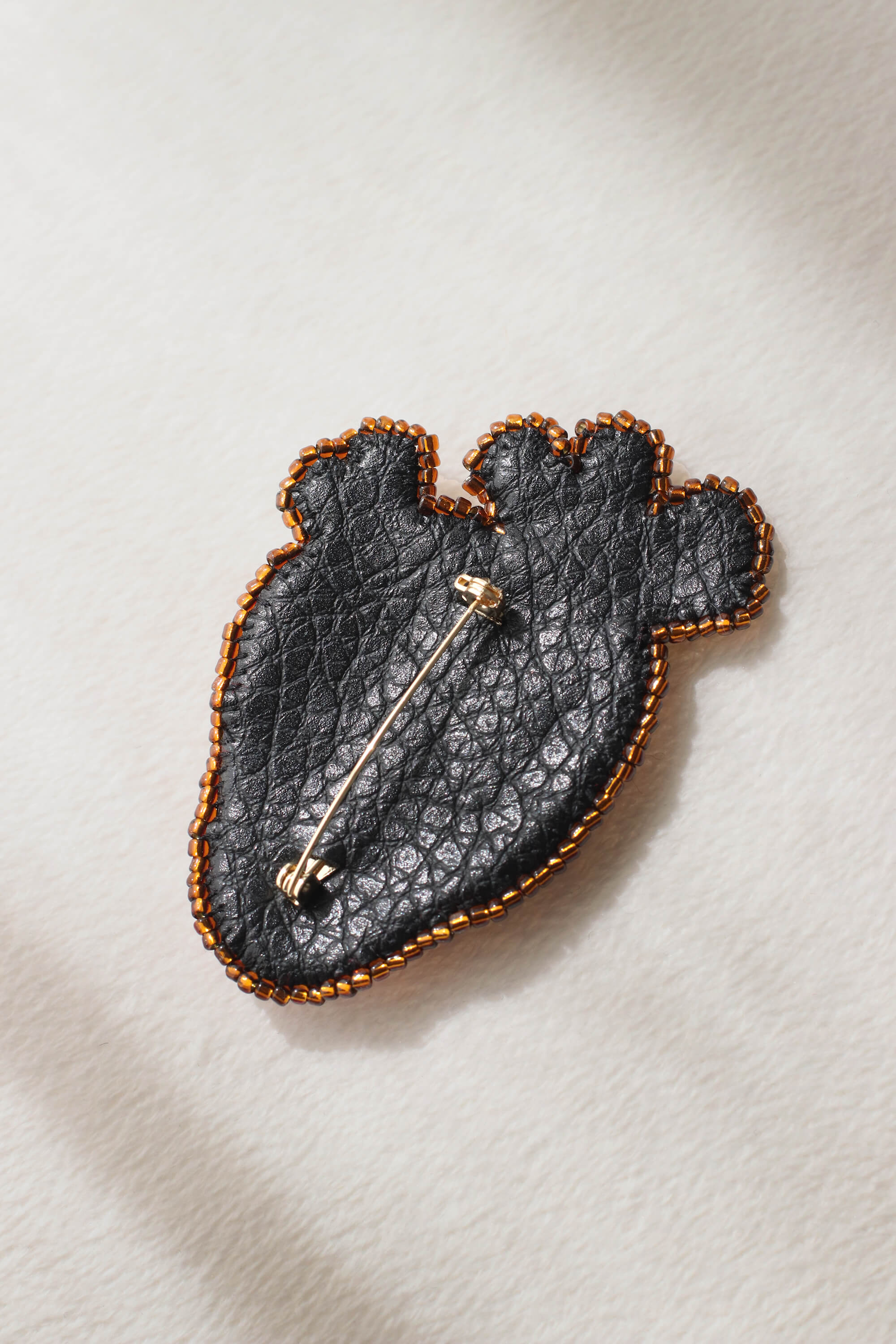Sacred Heart Embroidered Brooch