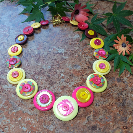 Button necklace - Confetti