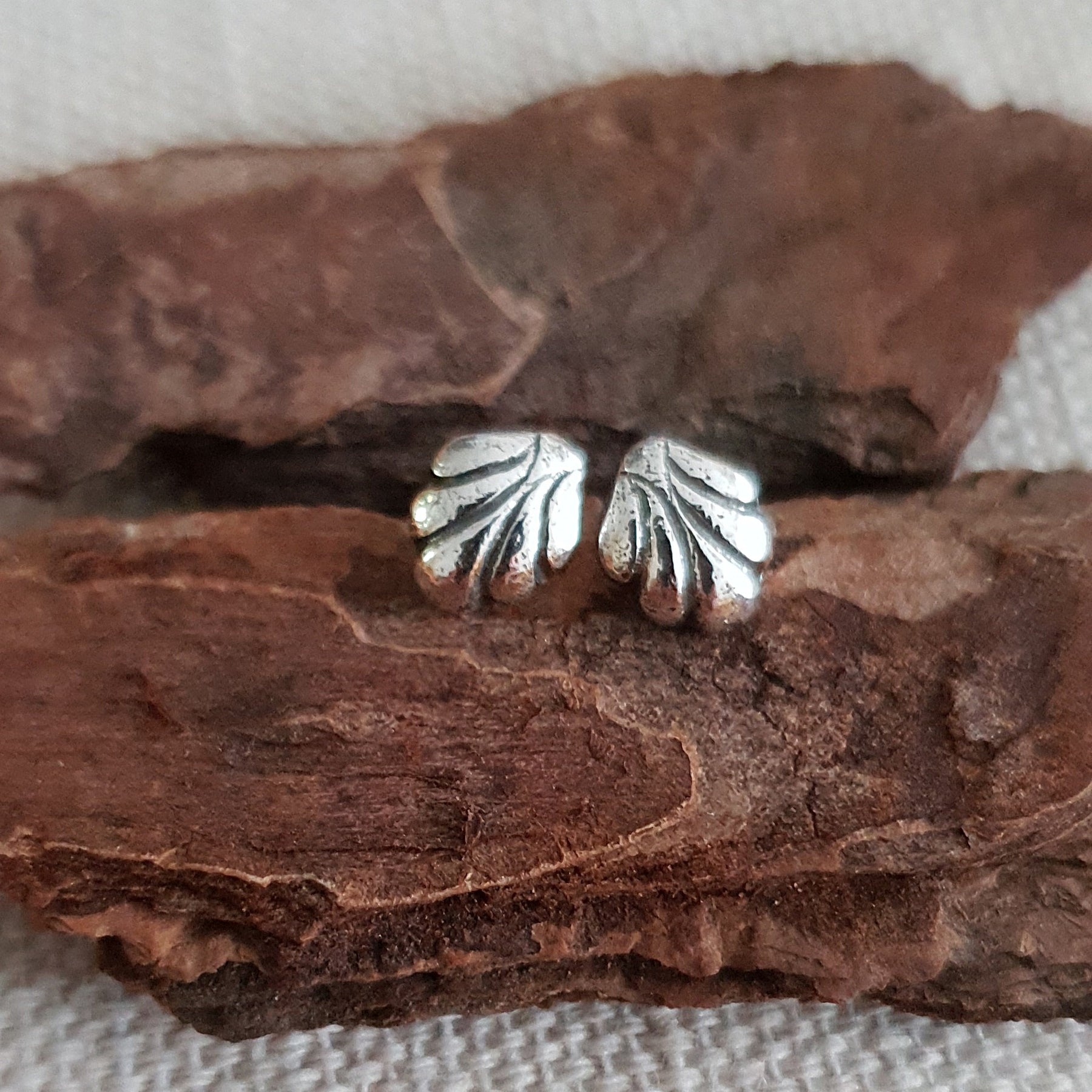 Recycled sterling silver studs - small