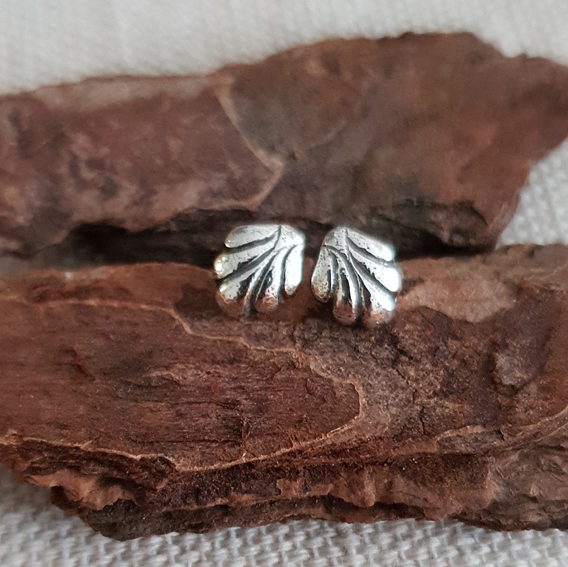 Recycled sterling silver studs - small