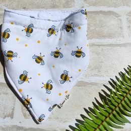 Handcrafted, Bandana Bibs, 6 patterns, Cotton & Terry towelling, BB018