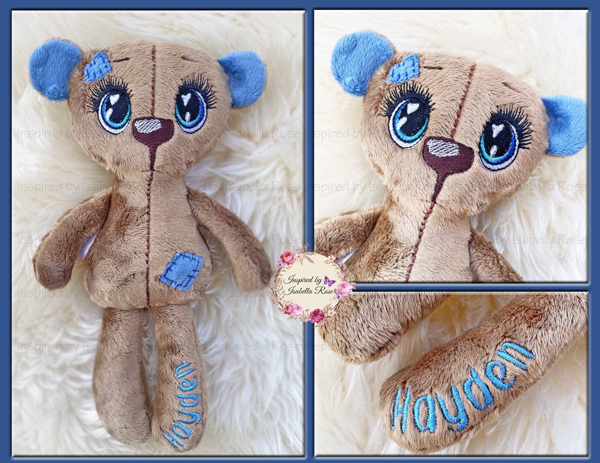 Personalised teddy, Custom bear plushie, Made to order
