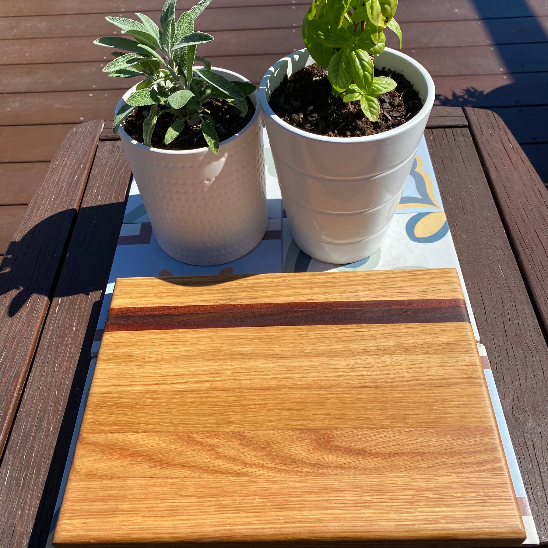Handcrafted Walnut & Oak "Personal" Serving Board – The Perfect Morning Companion