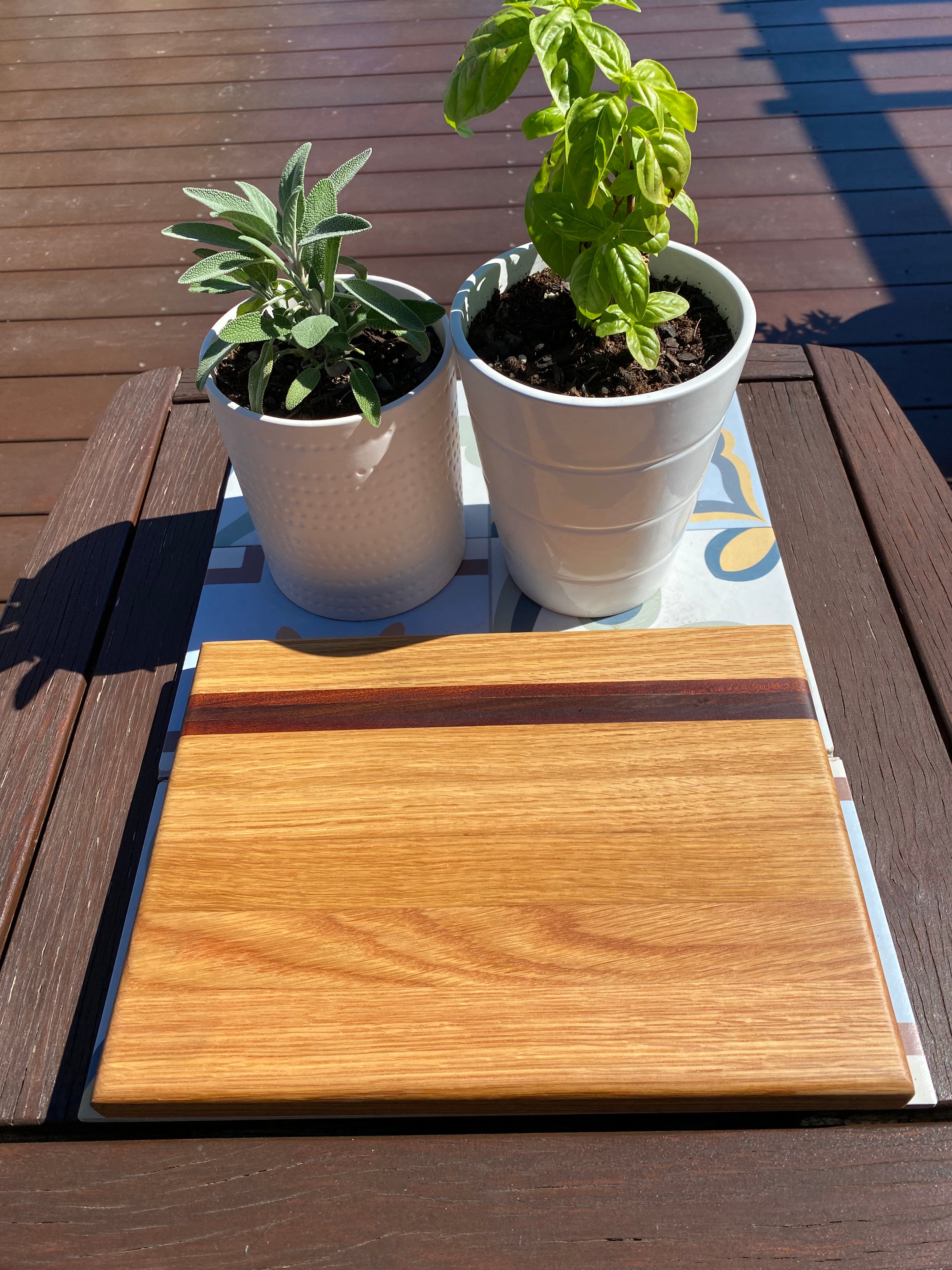 Handcrafted Walnut & Oak "Personal" Serving Board – The Perfect Morning Companion