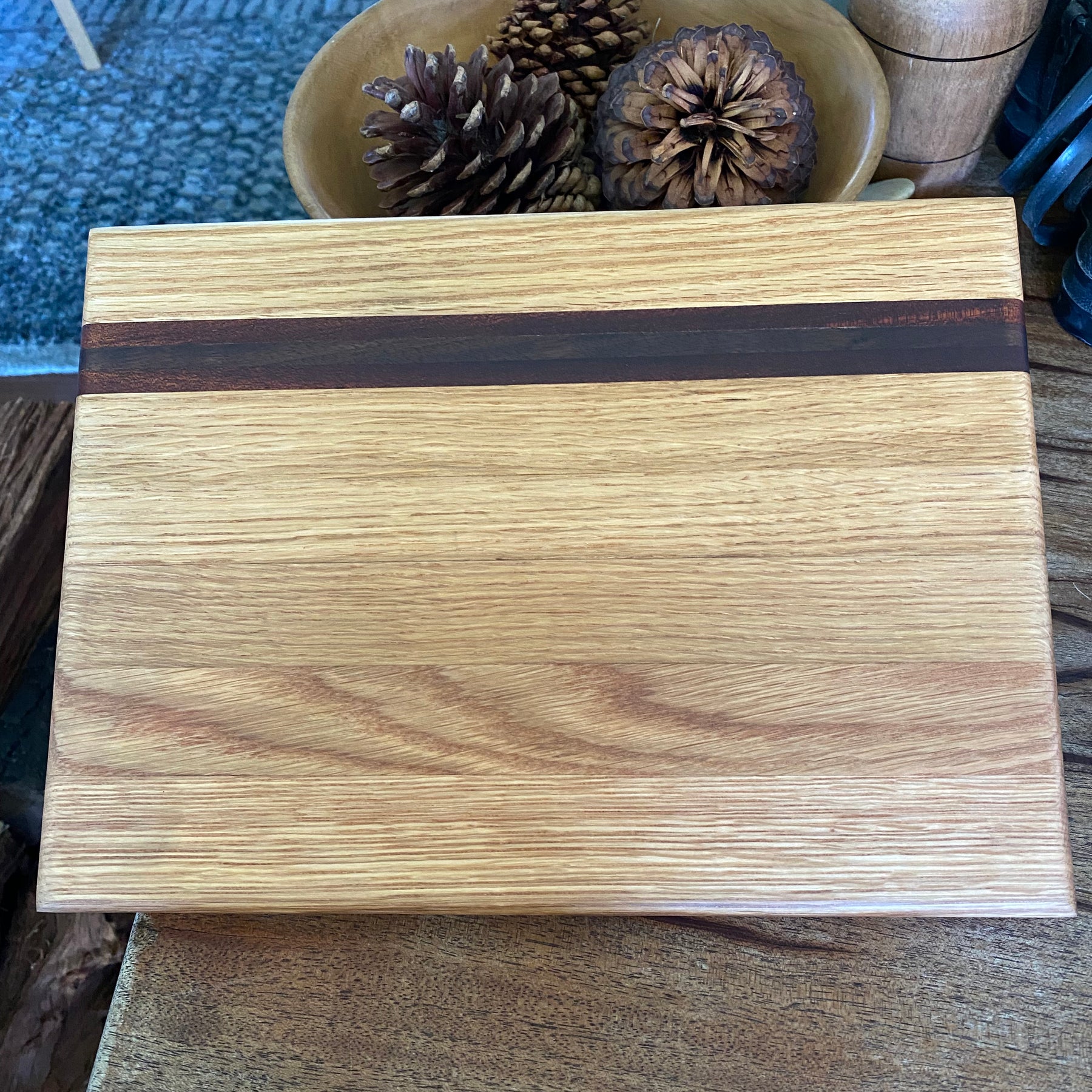 Handcrafted Walnut & Oak "Personal" Serving Board – The Perfect Morning Companion