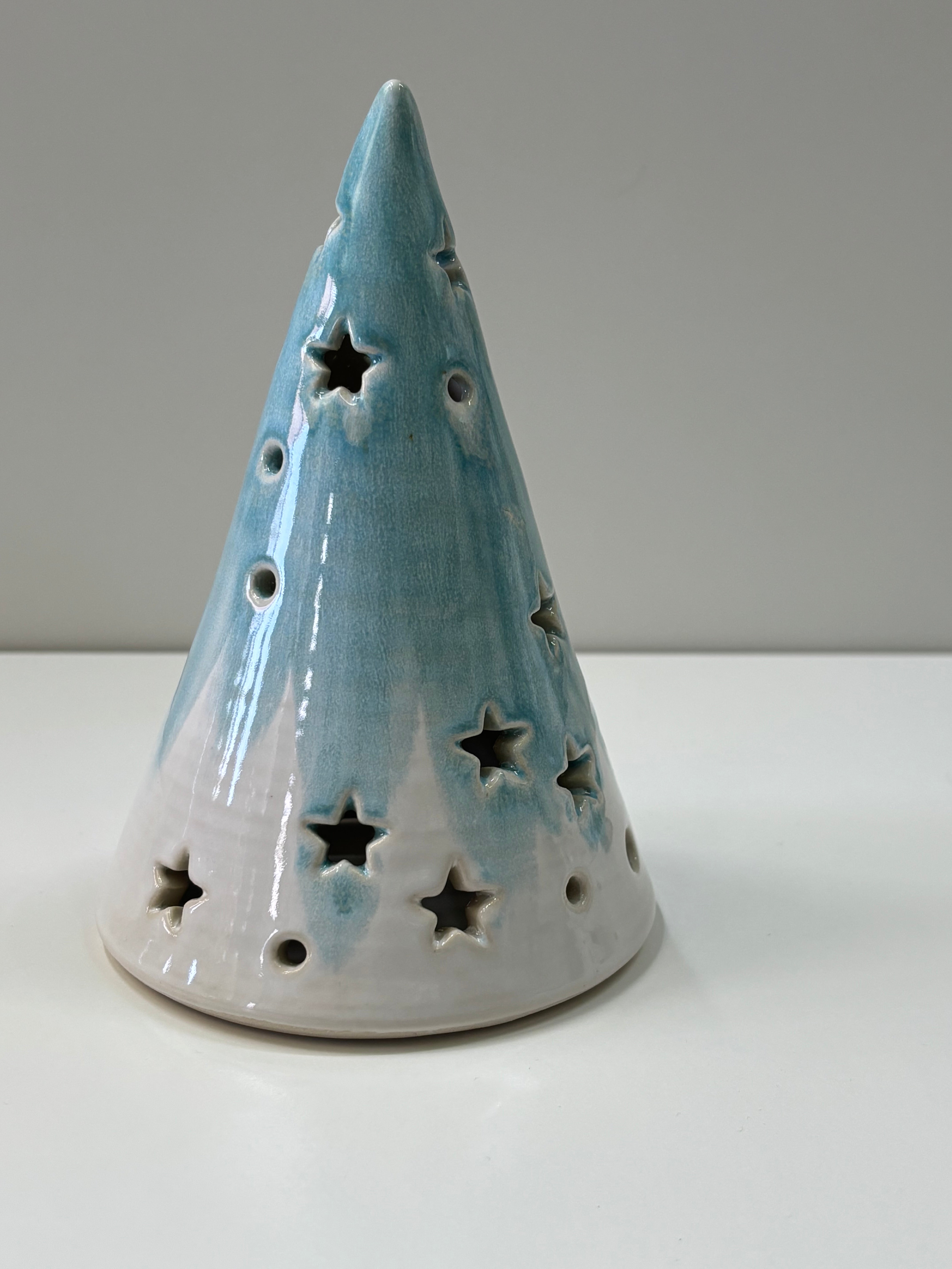 Ceramic Christmas Tree Luminaries Lantern
