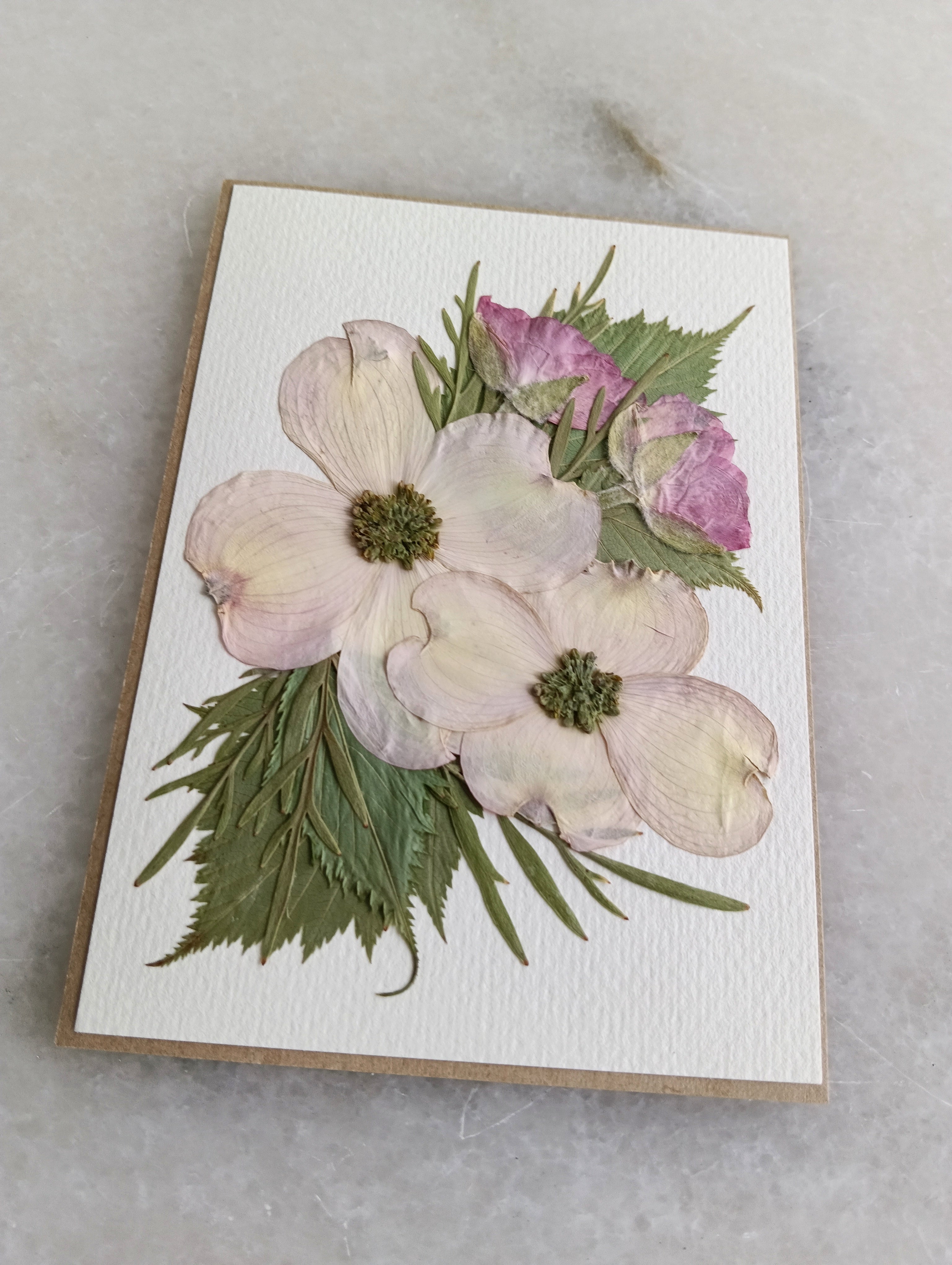 Blushy Pink | Pressed Flower Handmade Card