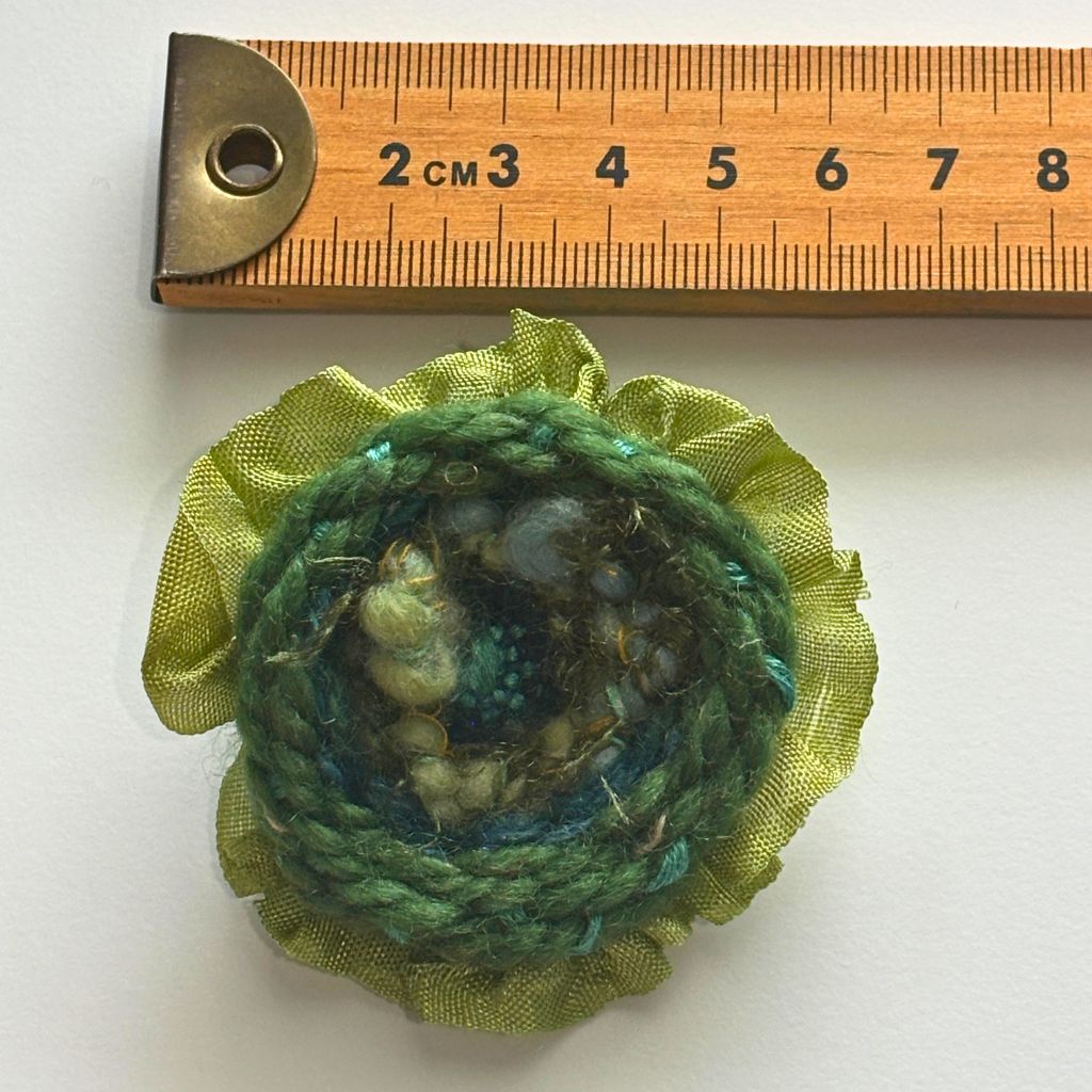 Handwoven Brooch - Green