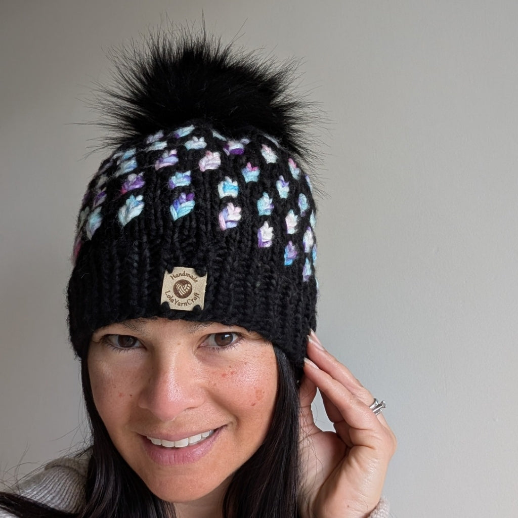 A New Leaf Beanie, Australian Merino Wool, Artisan hand dyed