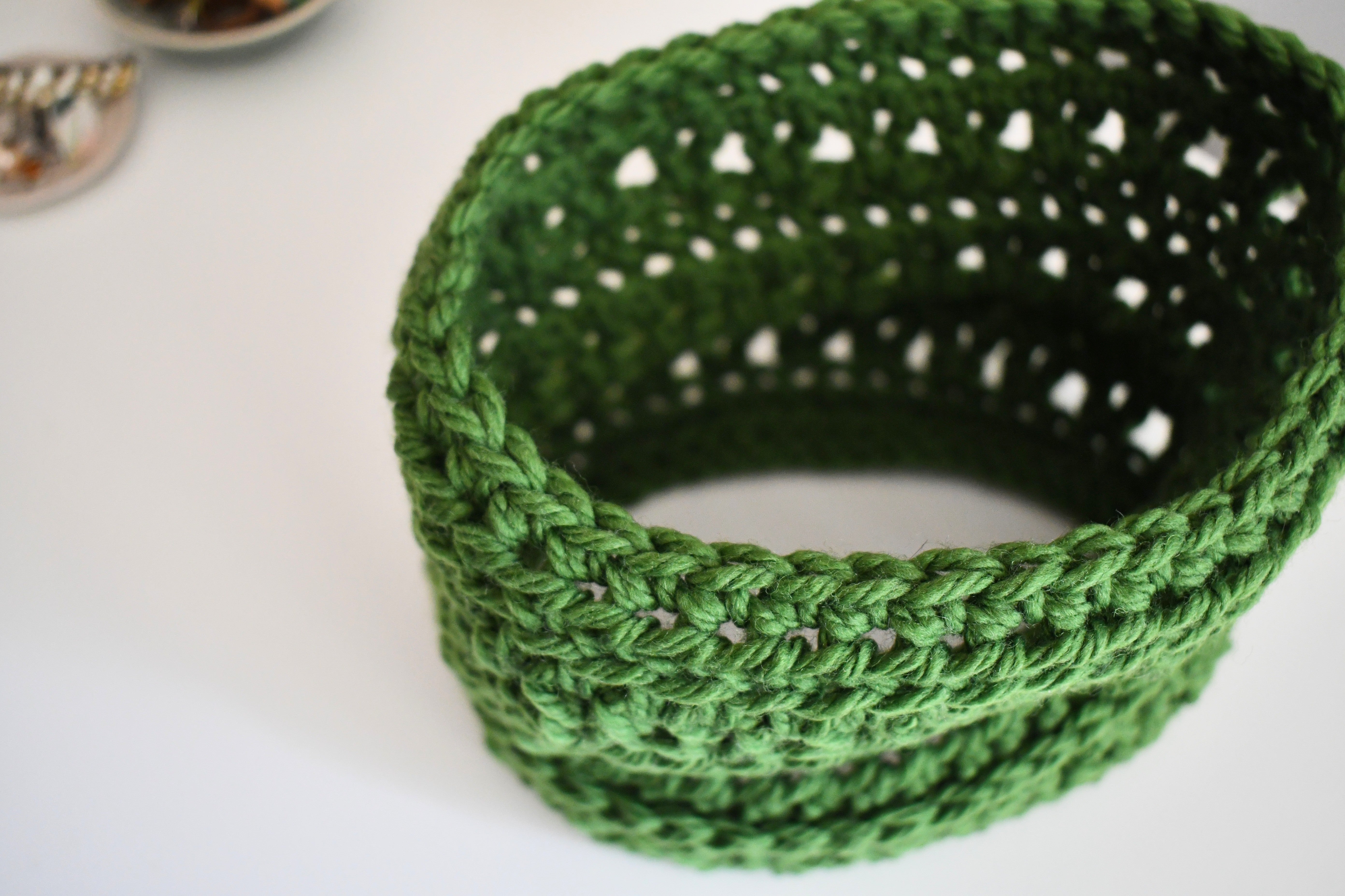 Handmade Crochet Cowl Neck Warmer Green