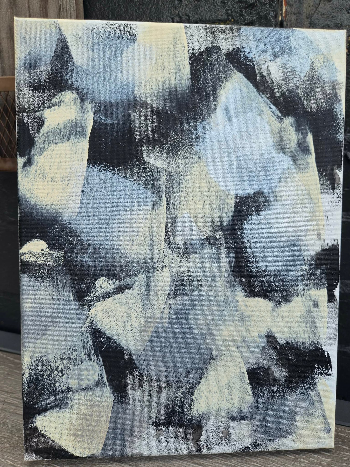 Monochrome Motion - Original Abstract Artwork 23cm × 30cm