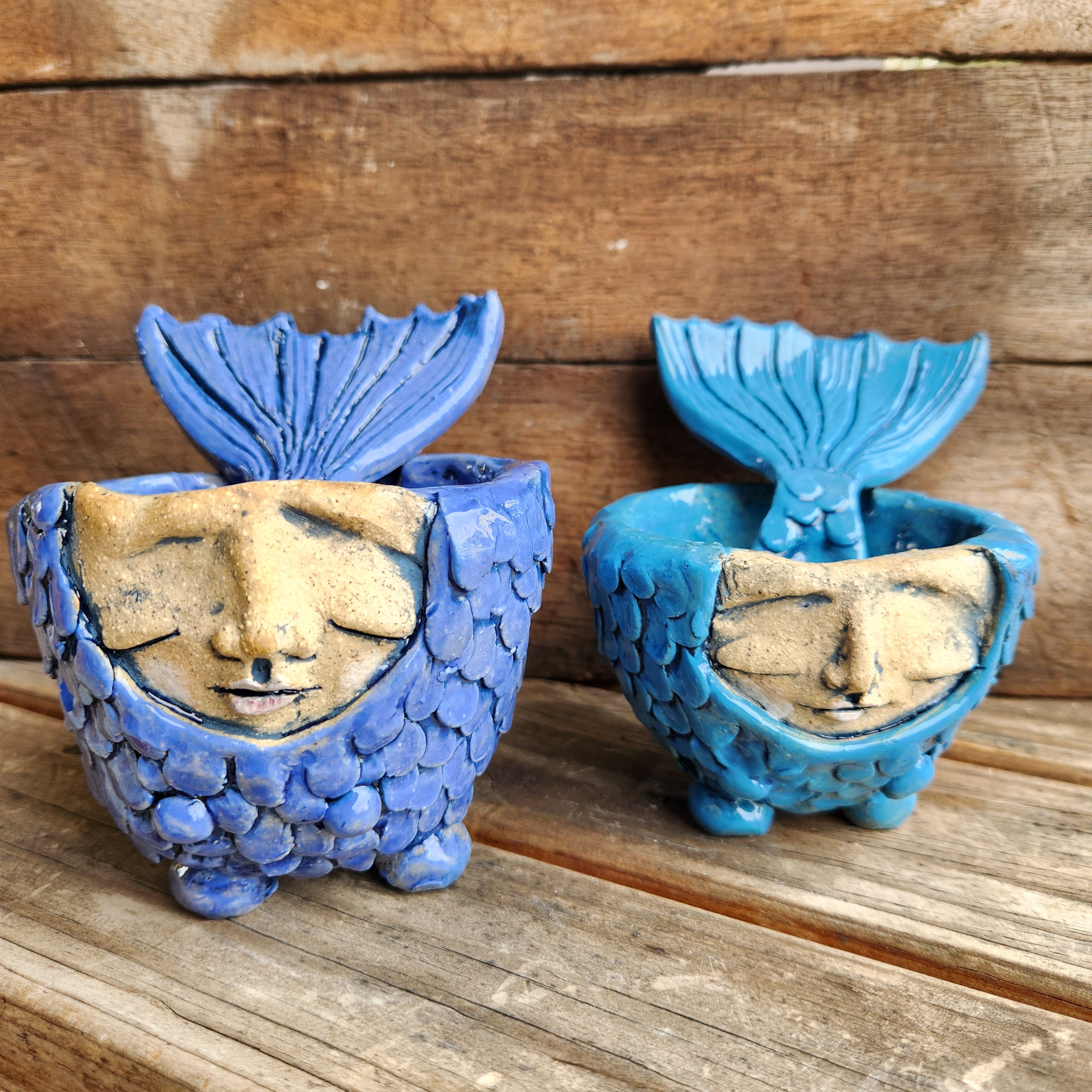 Mermaid salt pot, spoon, table gift