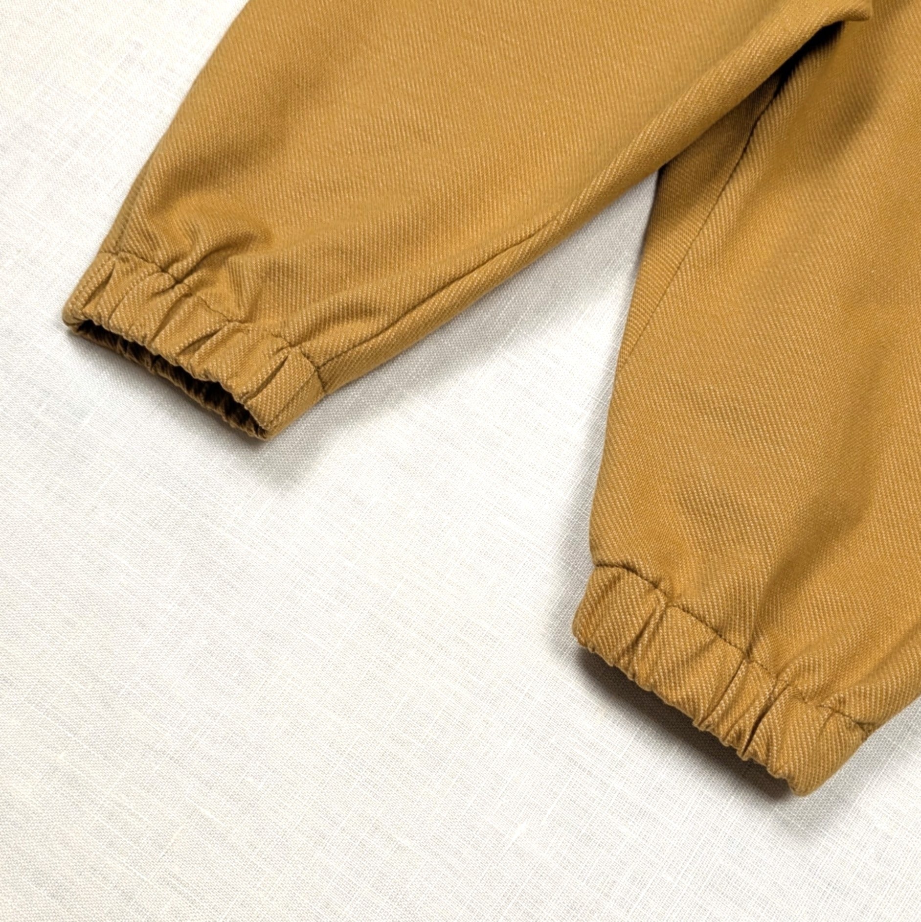 Handmade Long Childrens Overalls | Mustard Stretch Denim Collection | sizes 0-3y
