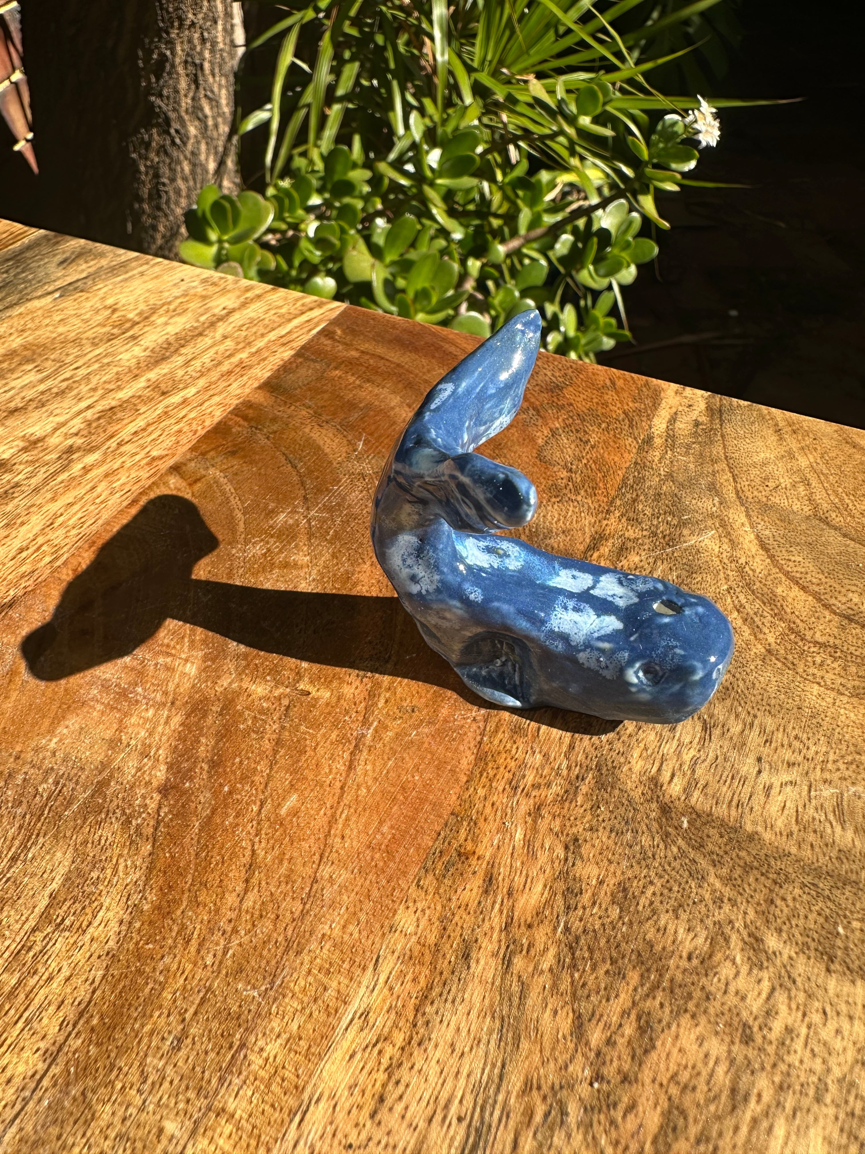 Whales | Handmade Porcelain Ornaments | Pair of Tails