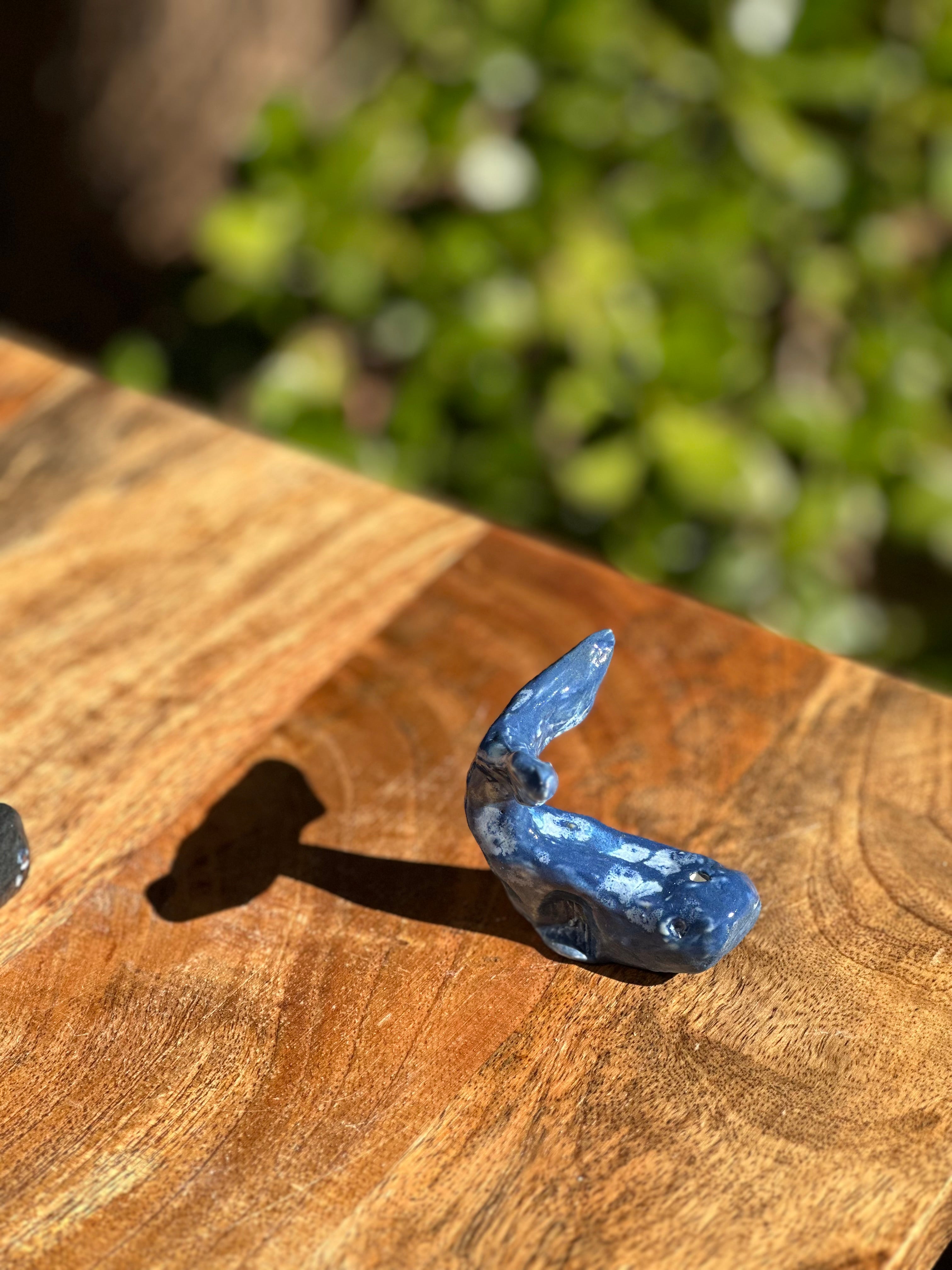 Whales | Handmade Porcelain Ornaments | Pair of Tails