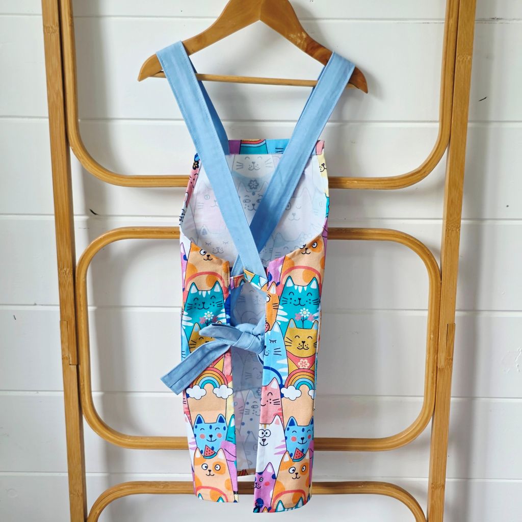 Handmade Children's Apron | Kids Cooking & Craft Apron | Adjustable Cross-Back Straps | 100% Cotton