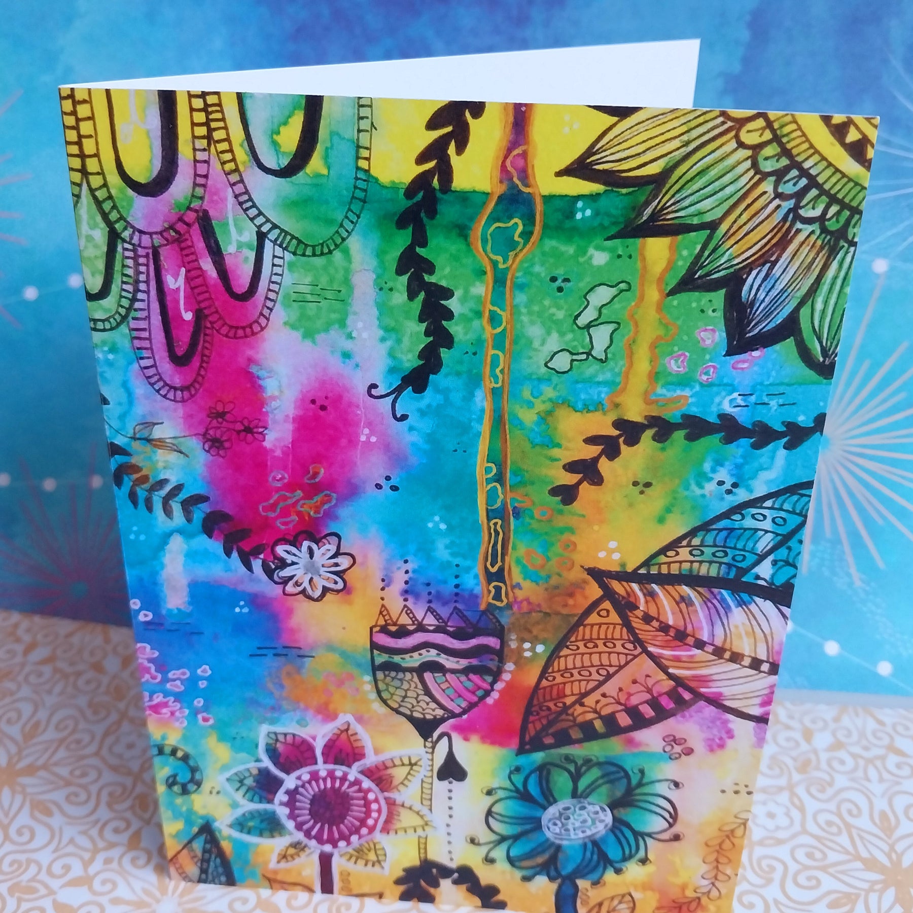 Fantasy Garden Blank Greeting Card