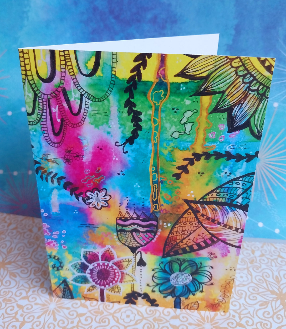 Fantasy Garden Blank Greeting Card