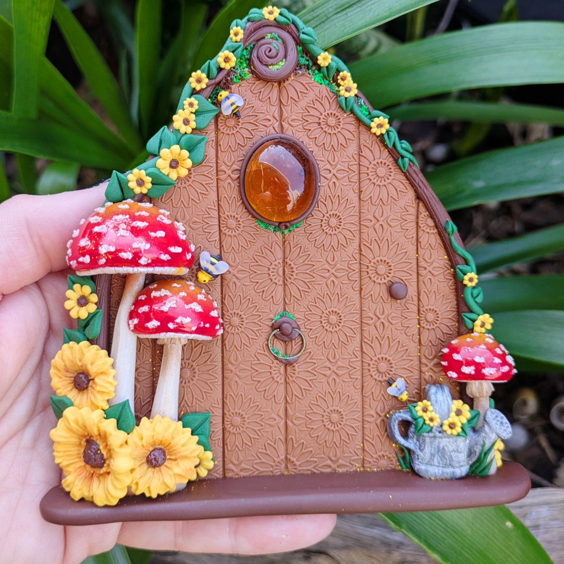 Summer Sunflower Fairy Door
