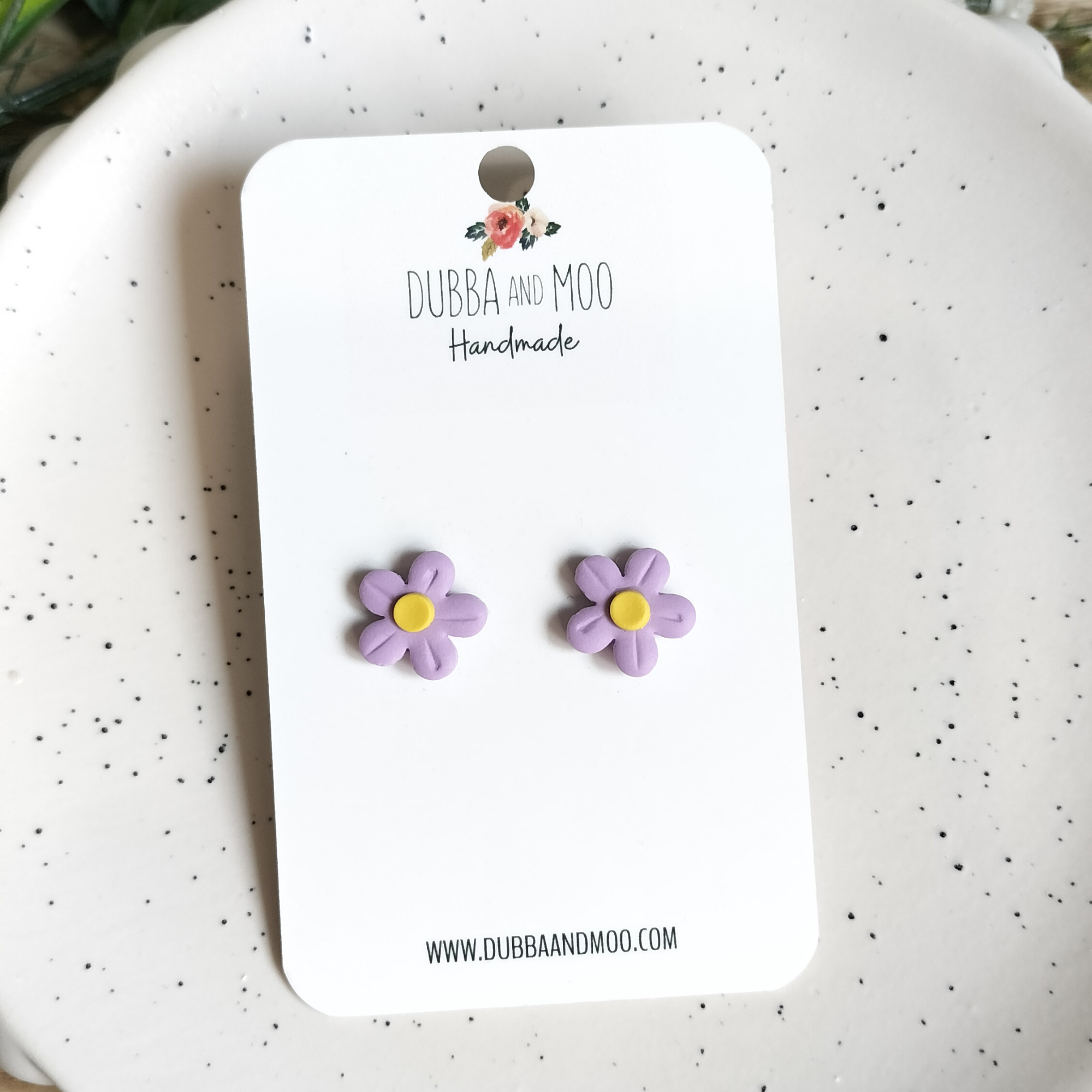 Mini Daisy Polymer Clay Stud Earrings - Assorted Colours