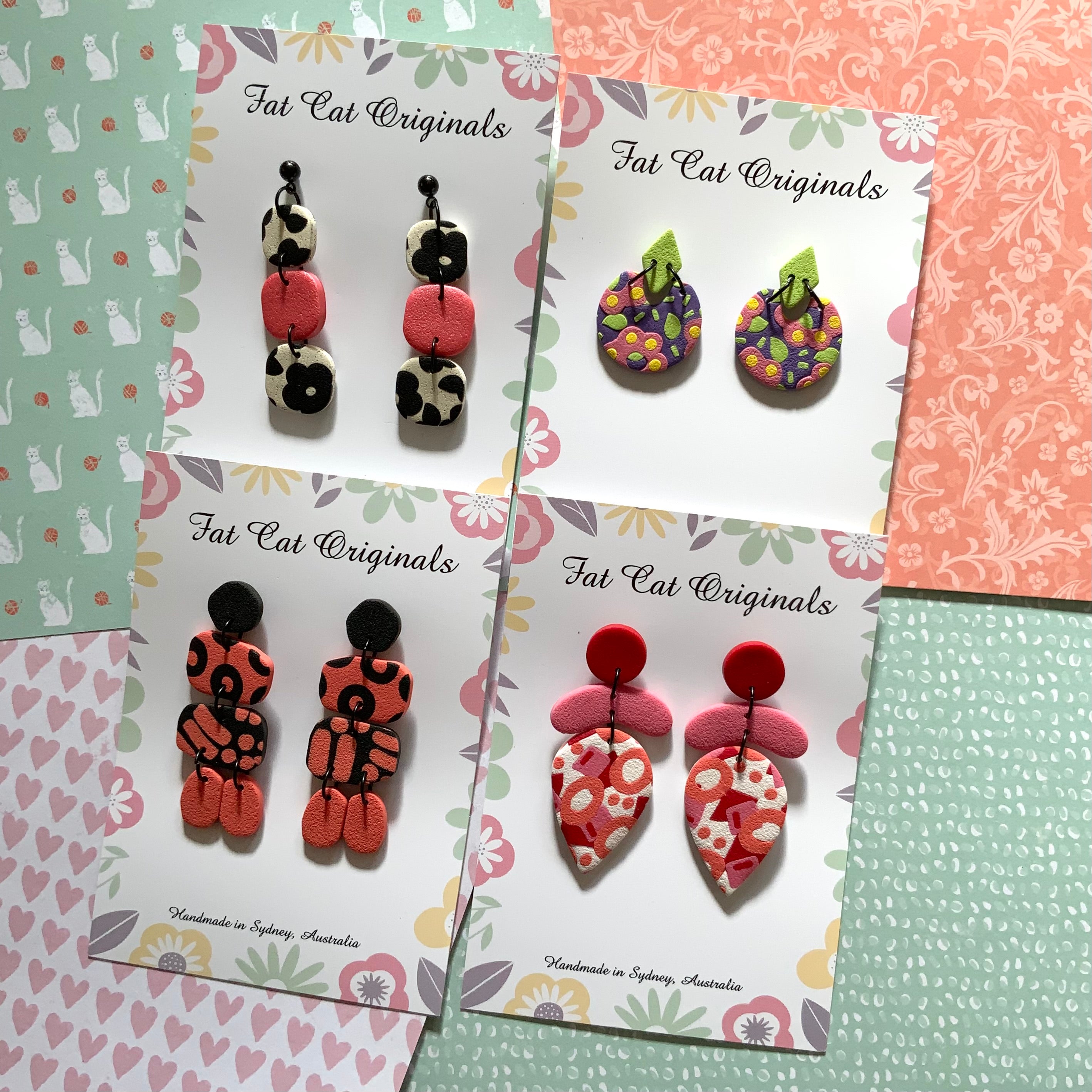 FAT CAT EARRING EDIT 2 | Curated Statement Bundle of 4