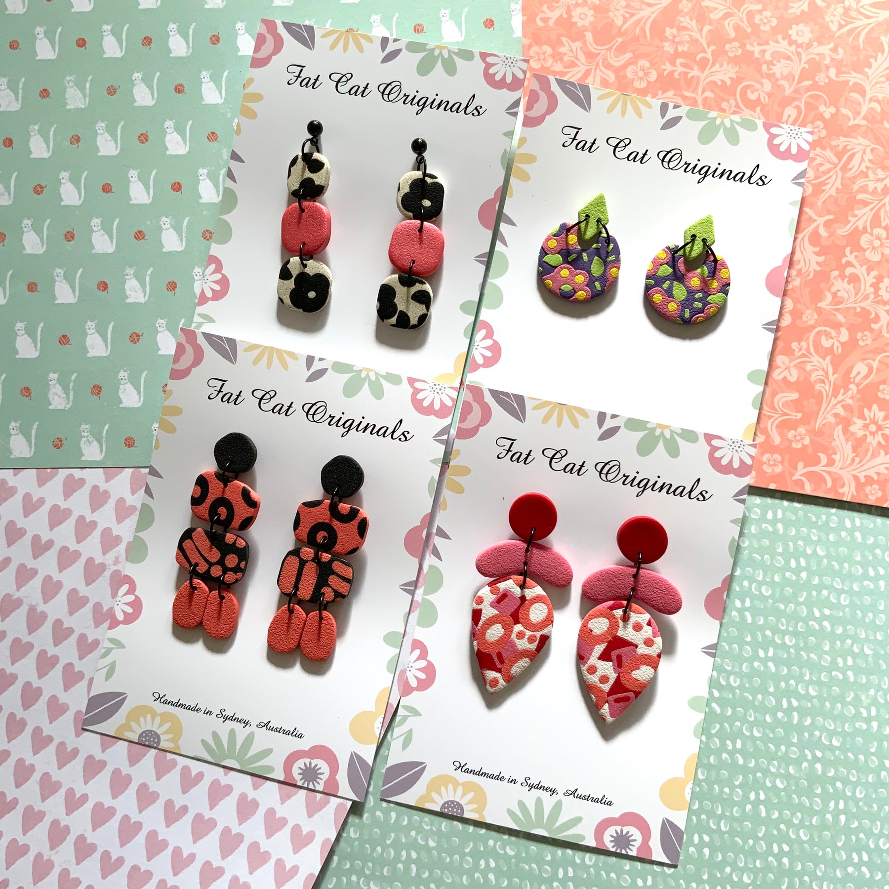 FAT CAT EARRING EDIT 2 | Curated Statement Bundle of 4
