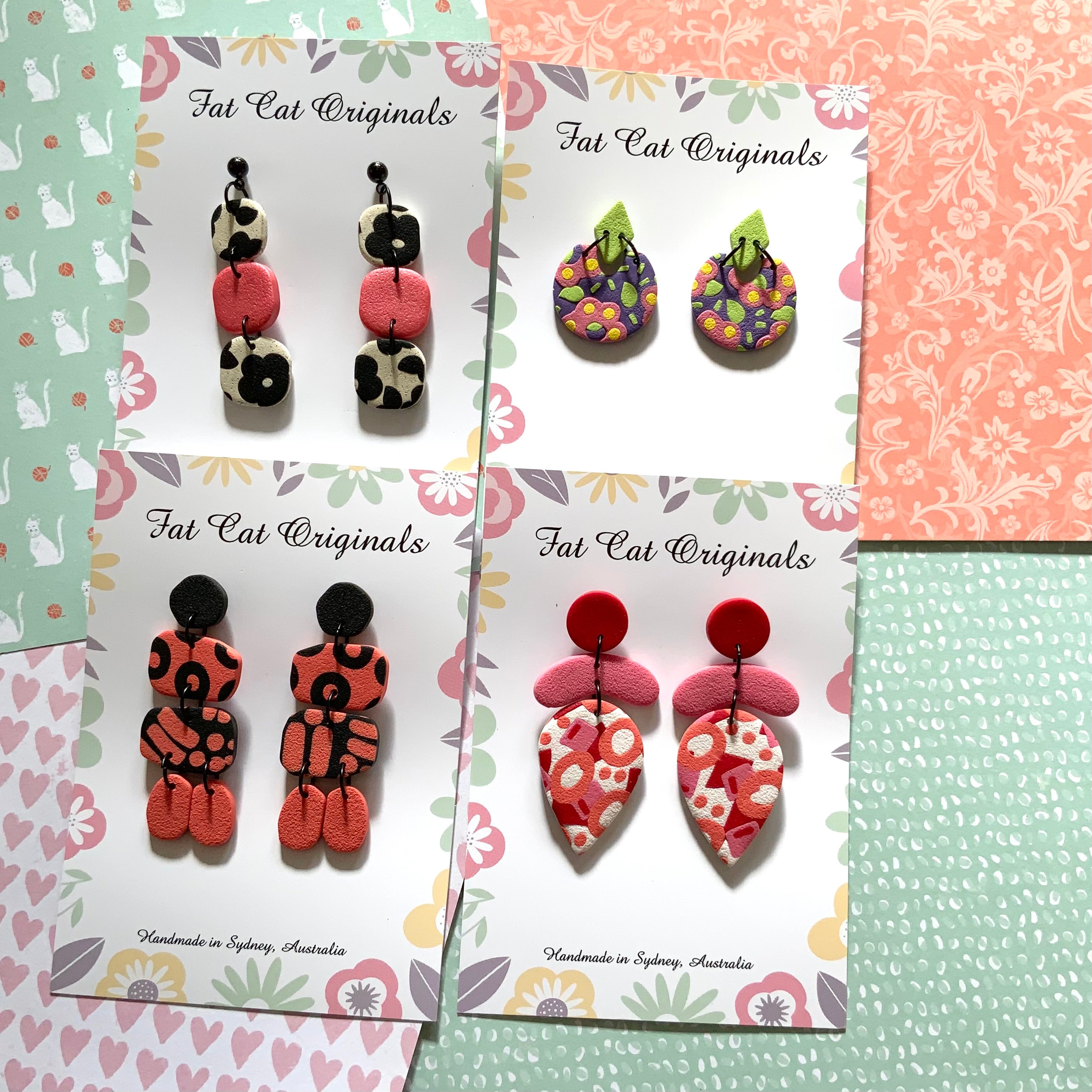 FAT CAT EARRING EDIT 2 | Curated Statement Bundle of 4