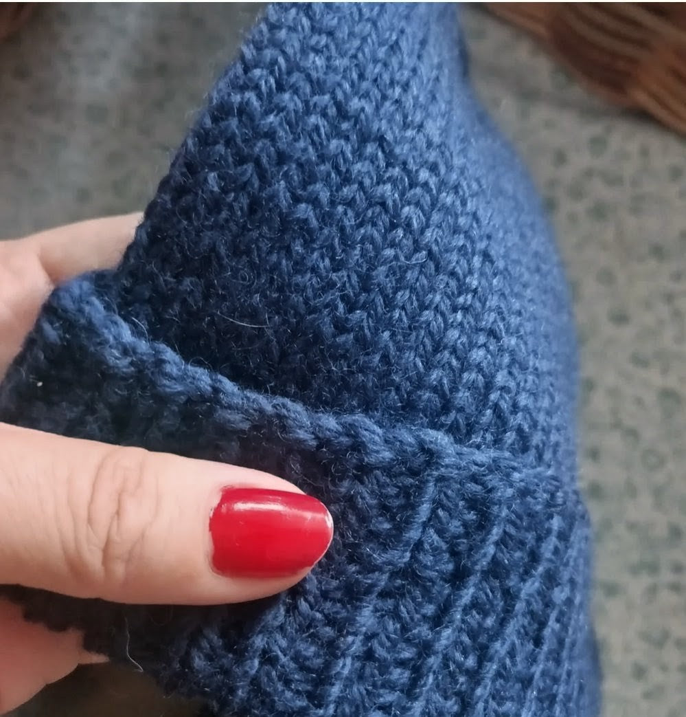 1940s Style Handknit Watchman or Fisherman Cap