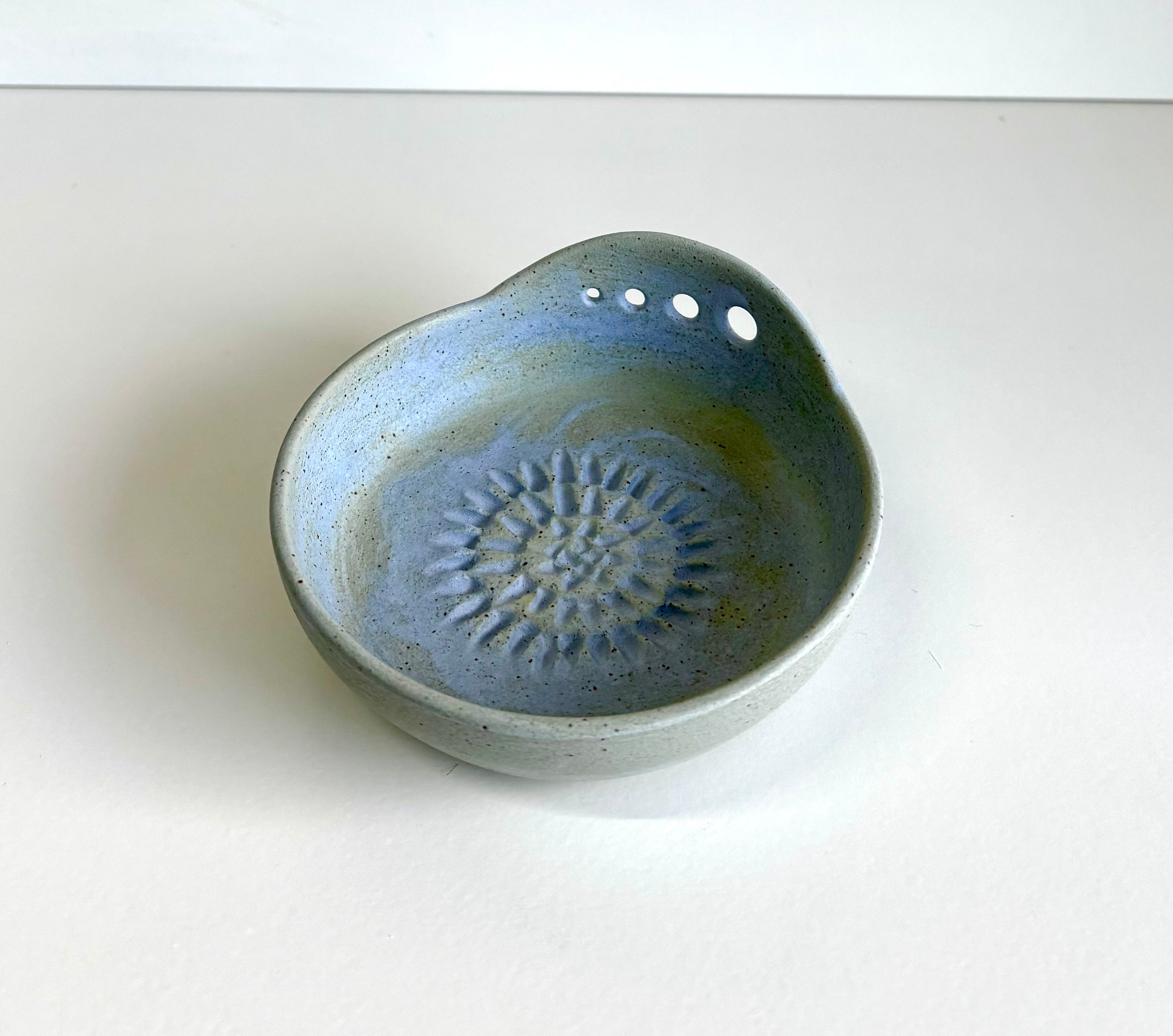 Ceramic Garlic/Ginger Grater and Herb Stripper - Hand Made Ceramic