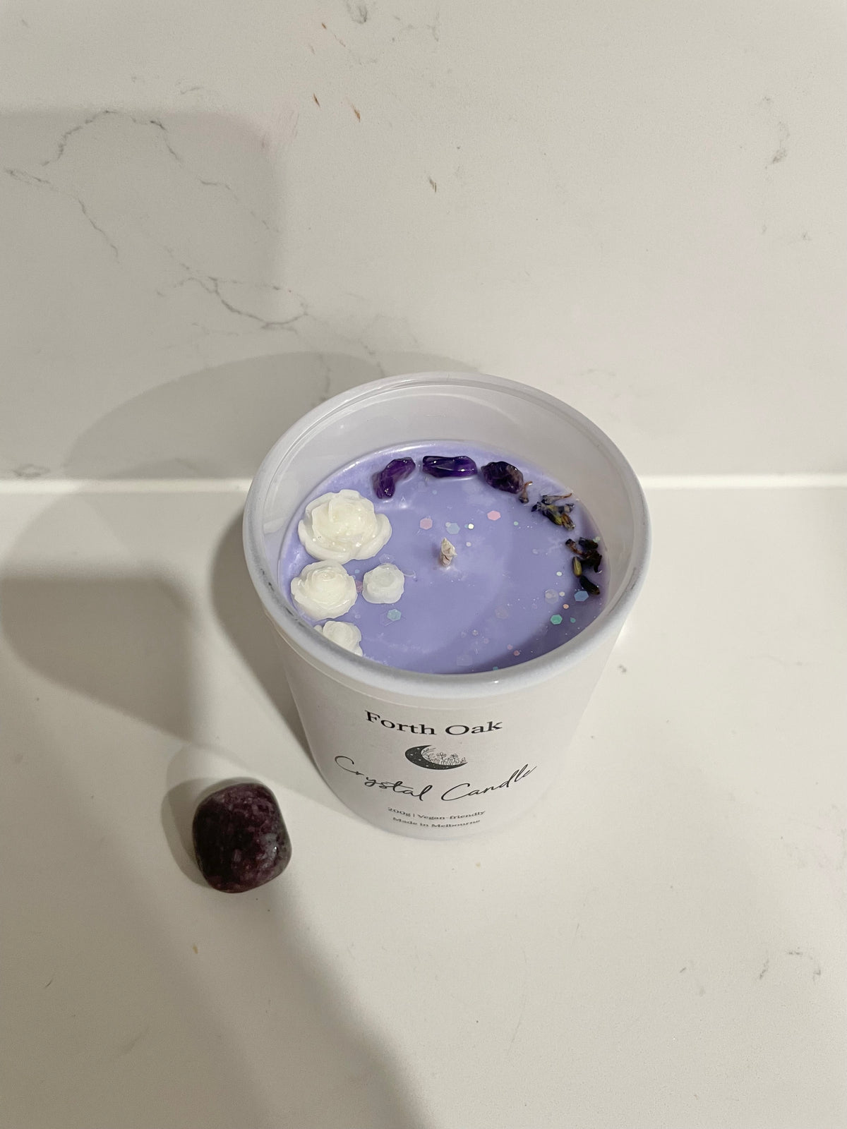 Amethyst Crystal Candle 200g